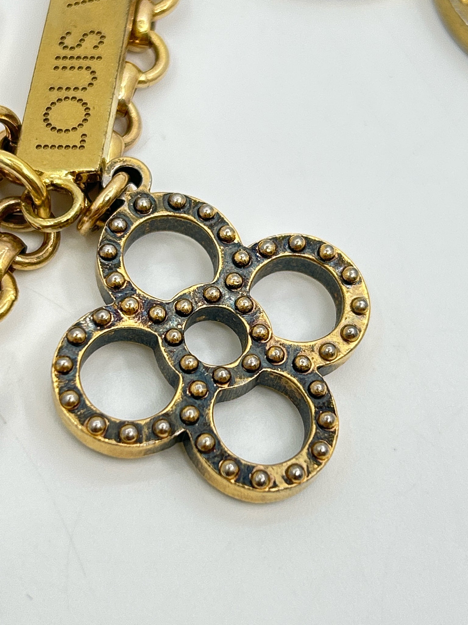 LOUIS VUITTON Gold & Silver Key Chain