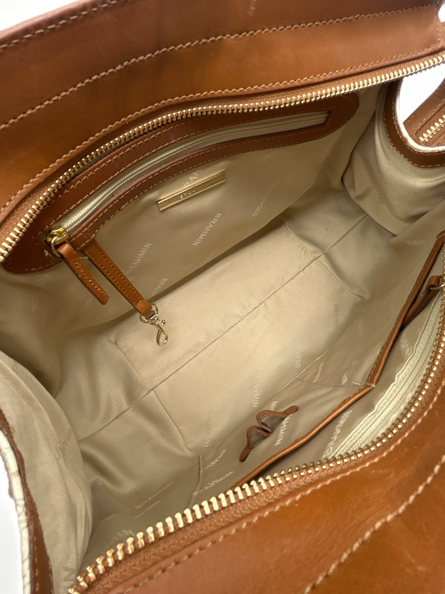 BRAHMIN BEIGE AND TEAL Women Purse