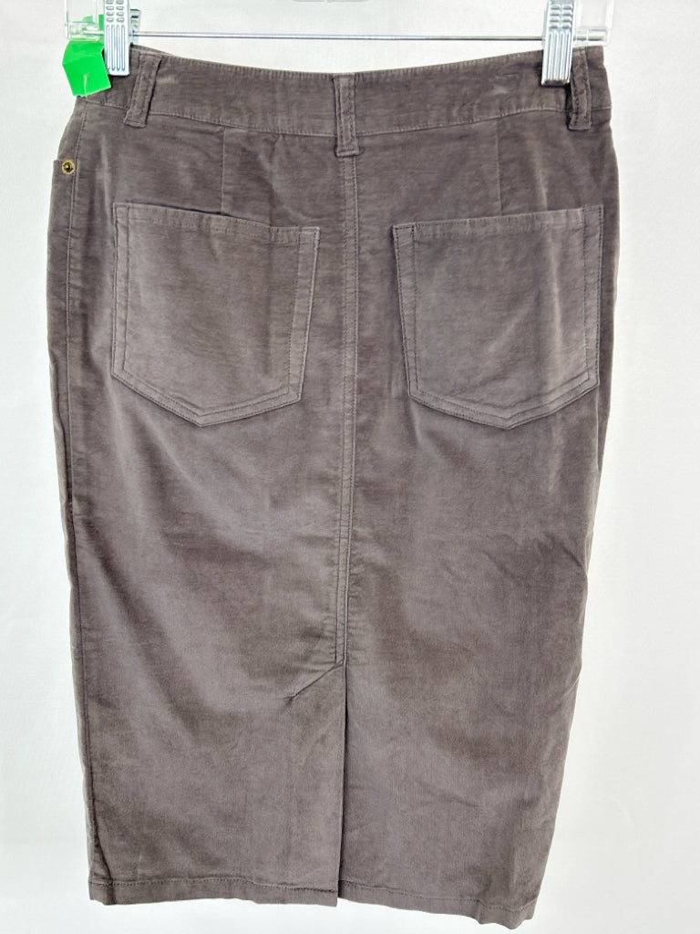 BODEN Women Size 2R Pewter Skirt