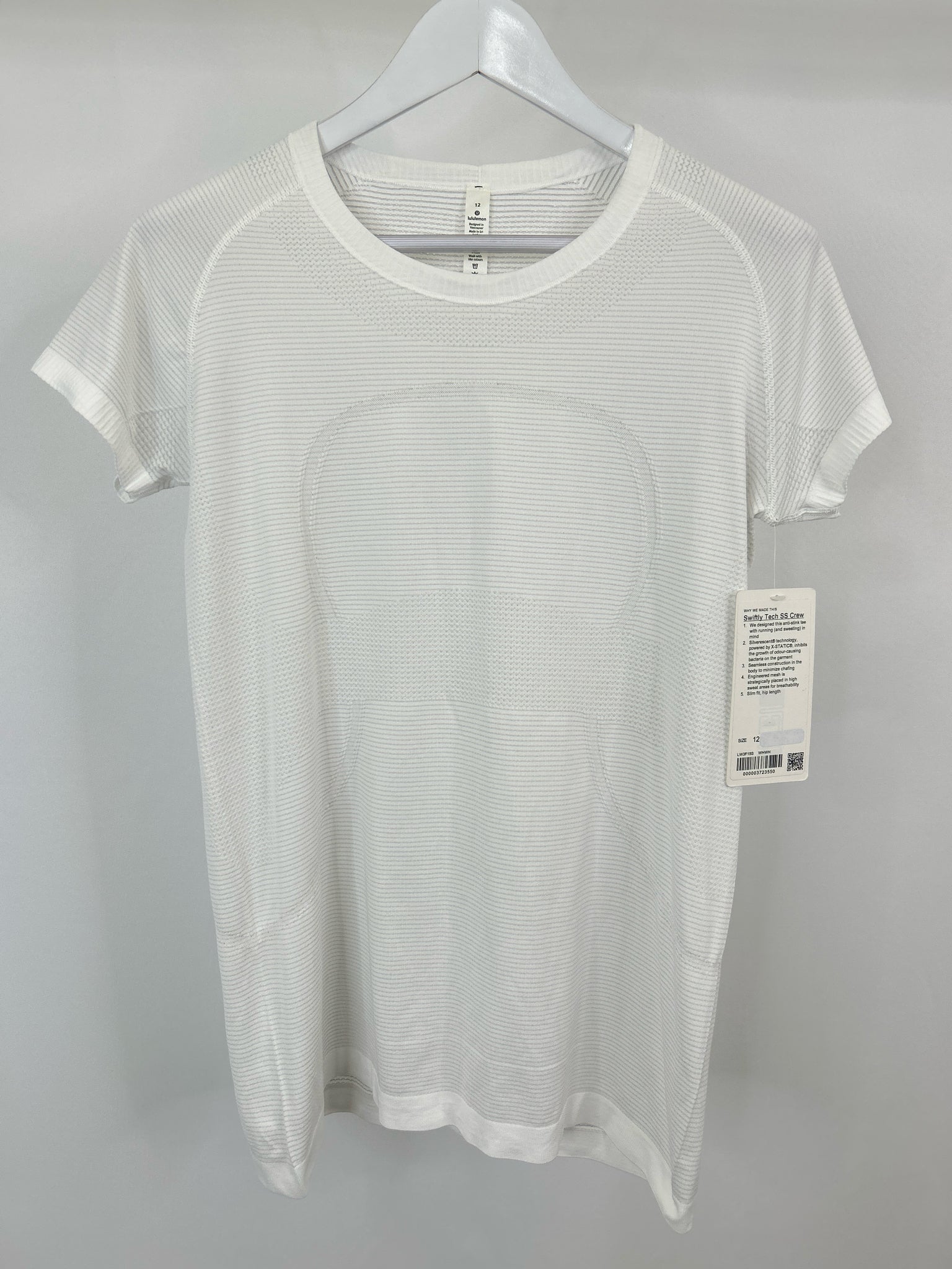 LULULEMON Size 12 White Women Top NWT