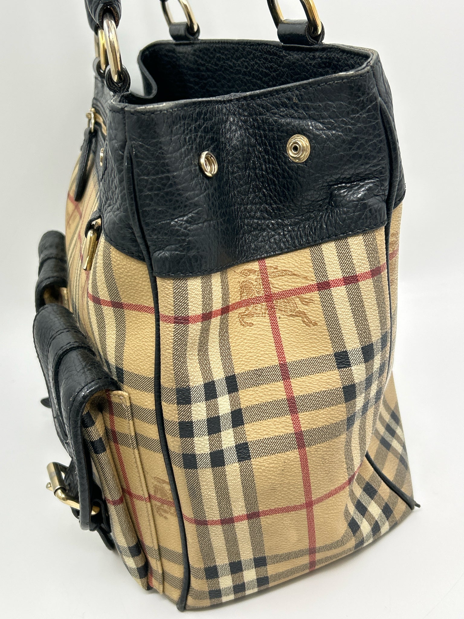 BURBERRY Brown Plaid Women Tote