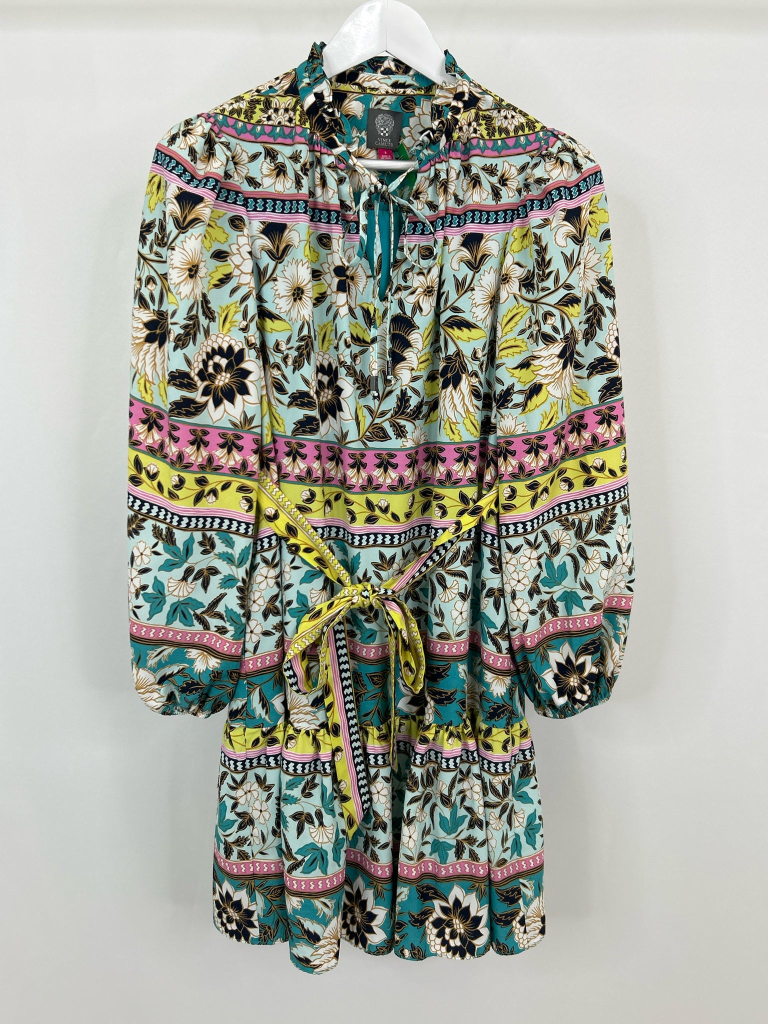 VINCE CAMUTO Size 8 AQUA PRINT Women Dress