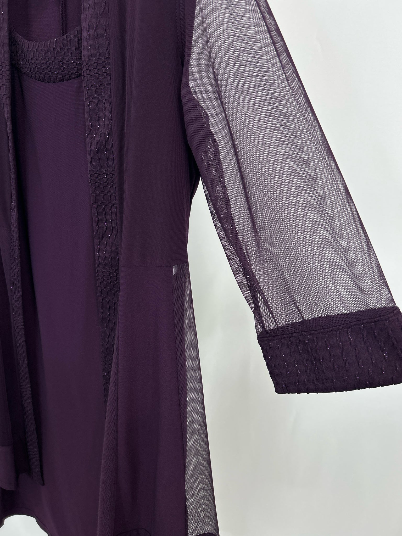 R & M RICHARDS Size 14W Plum Women 2-Piece w/dress