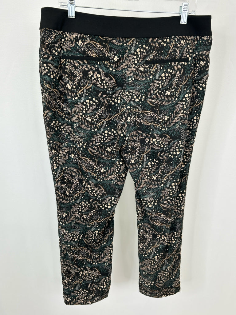 LOFT NWT Women Size 12P Black Print Pants