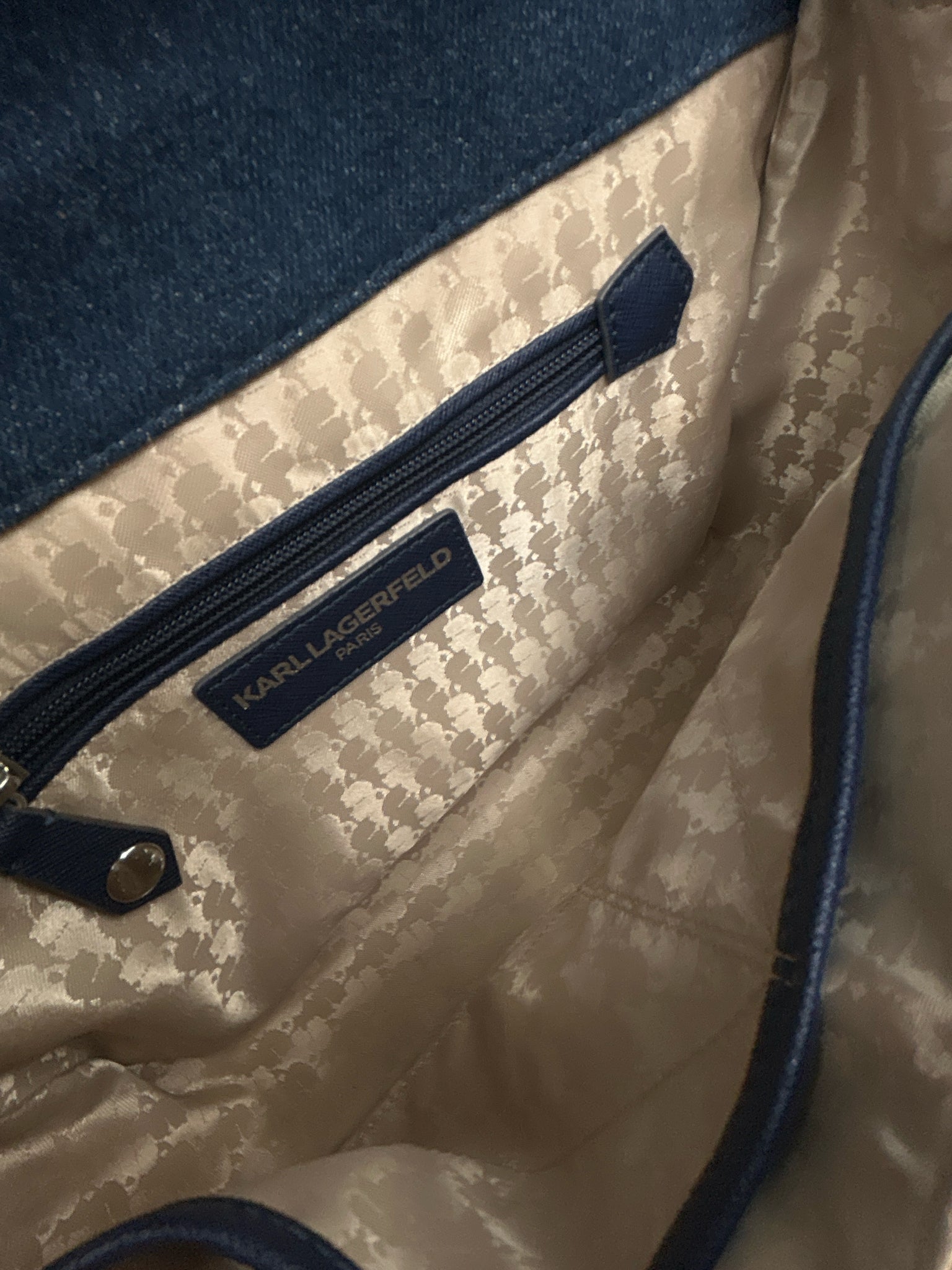 KARL LAGERFELD BLUE DENIM Women Purse