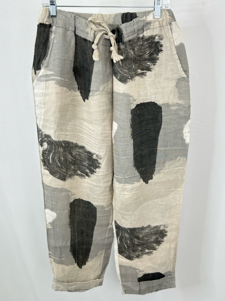 TEMPO PARIS Size XL GREY PRINT Pants