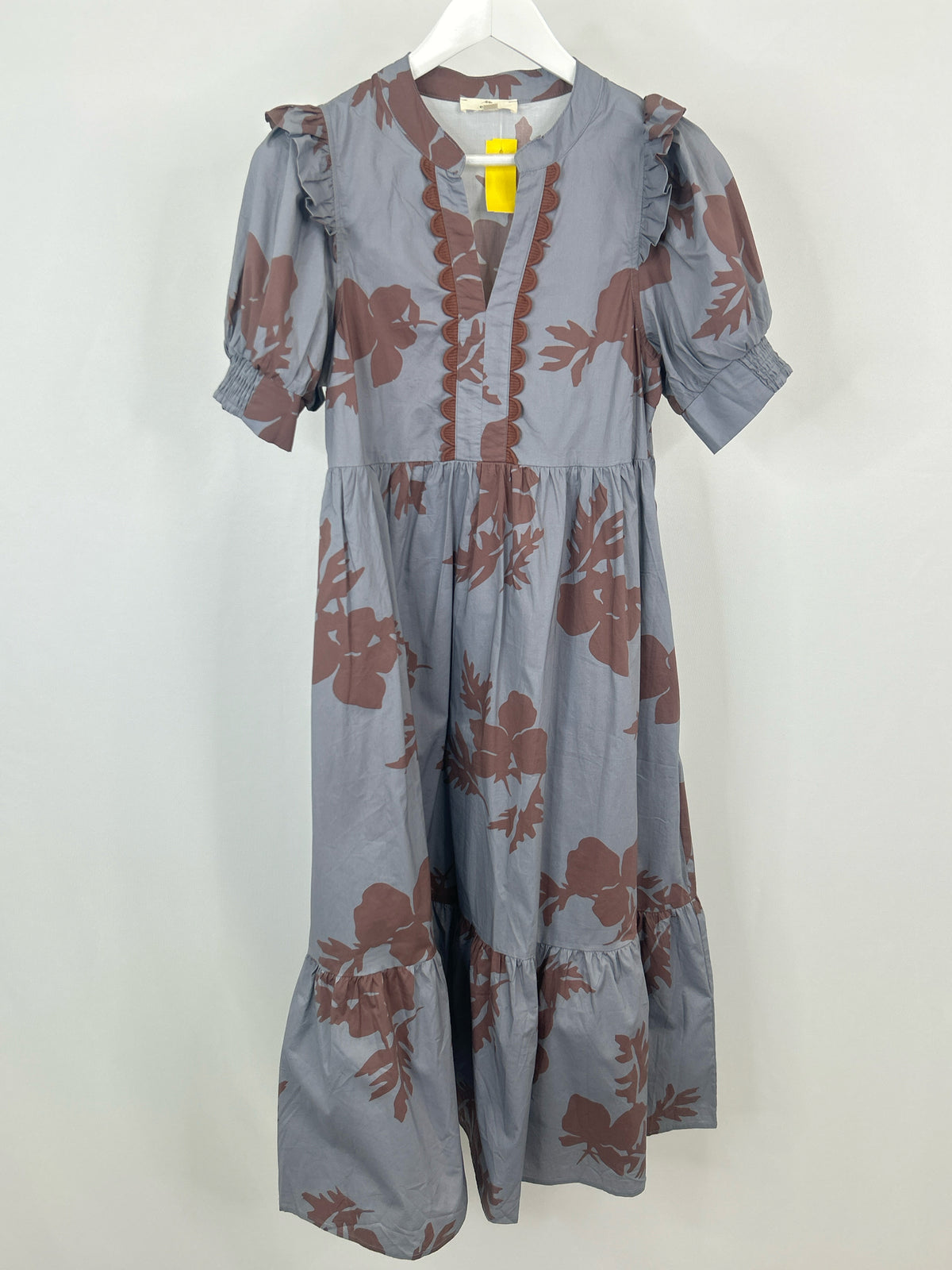ENTRO Size S GREY AND BROWN Women Dress