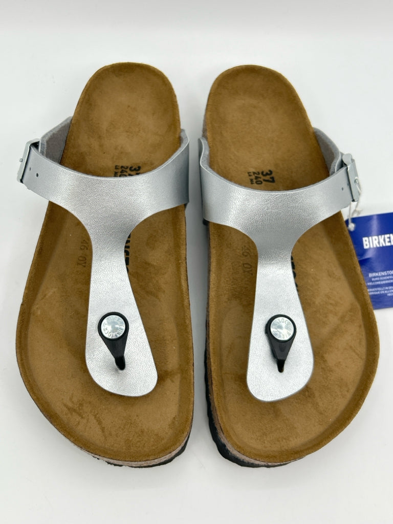 BIRKENSTOCK Size 37 Silver Metallic Sandal