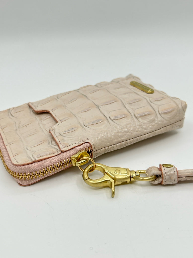 BRAHMIN pale pink Wristlet