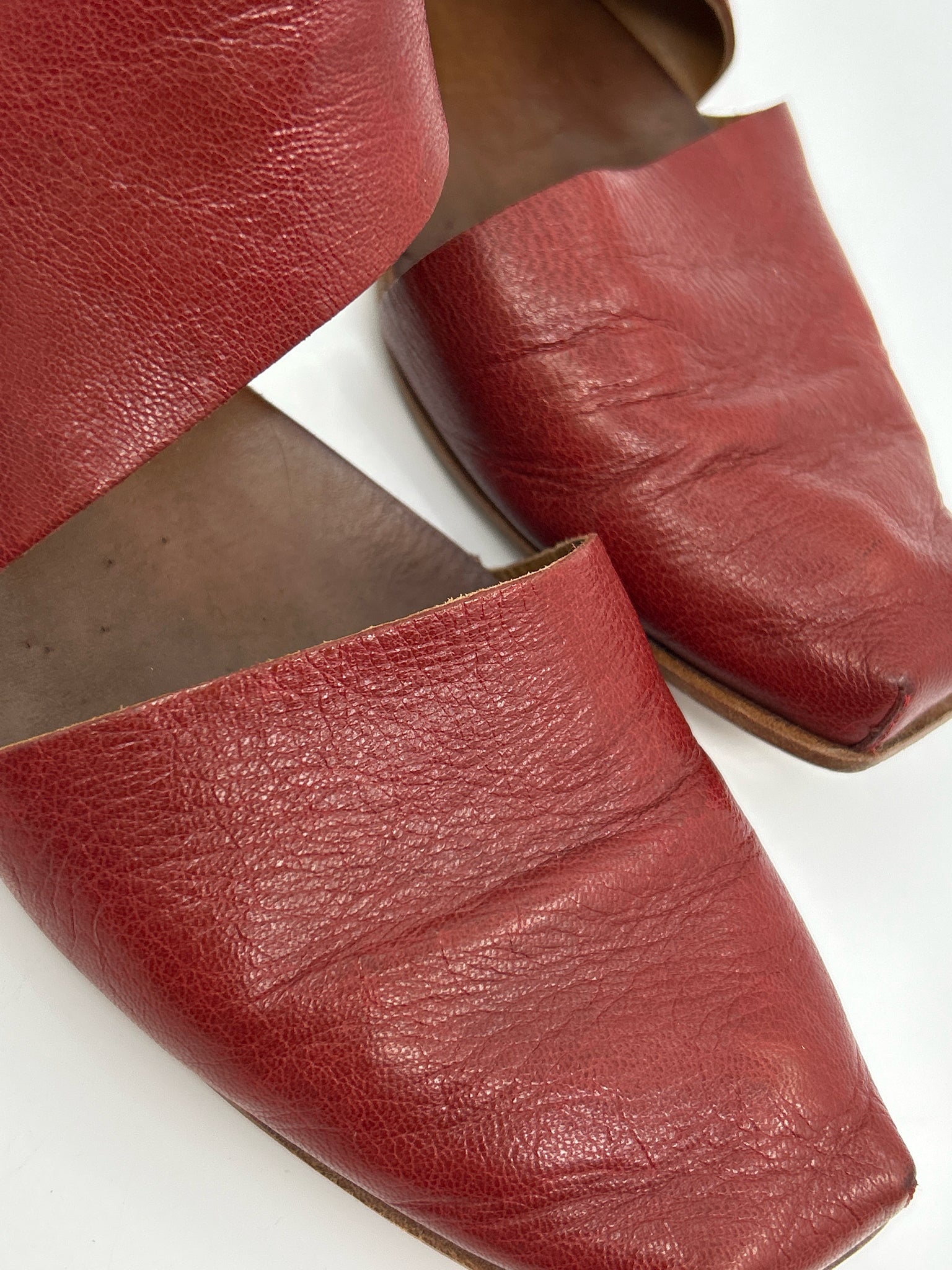 CYDWOQ Size 37.5 Red Women Sandal