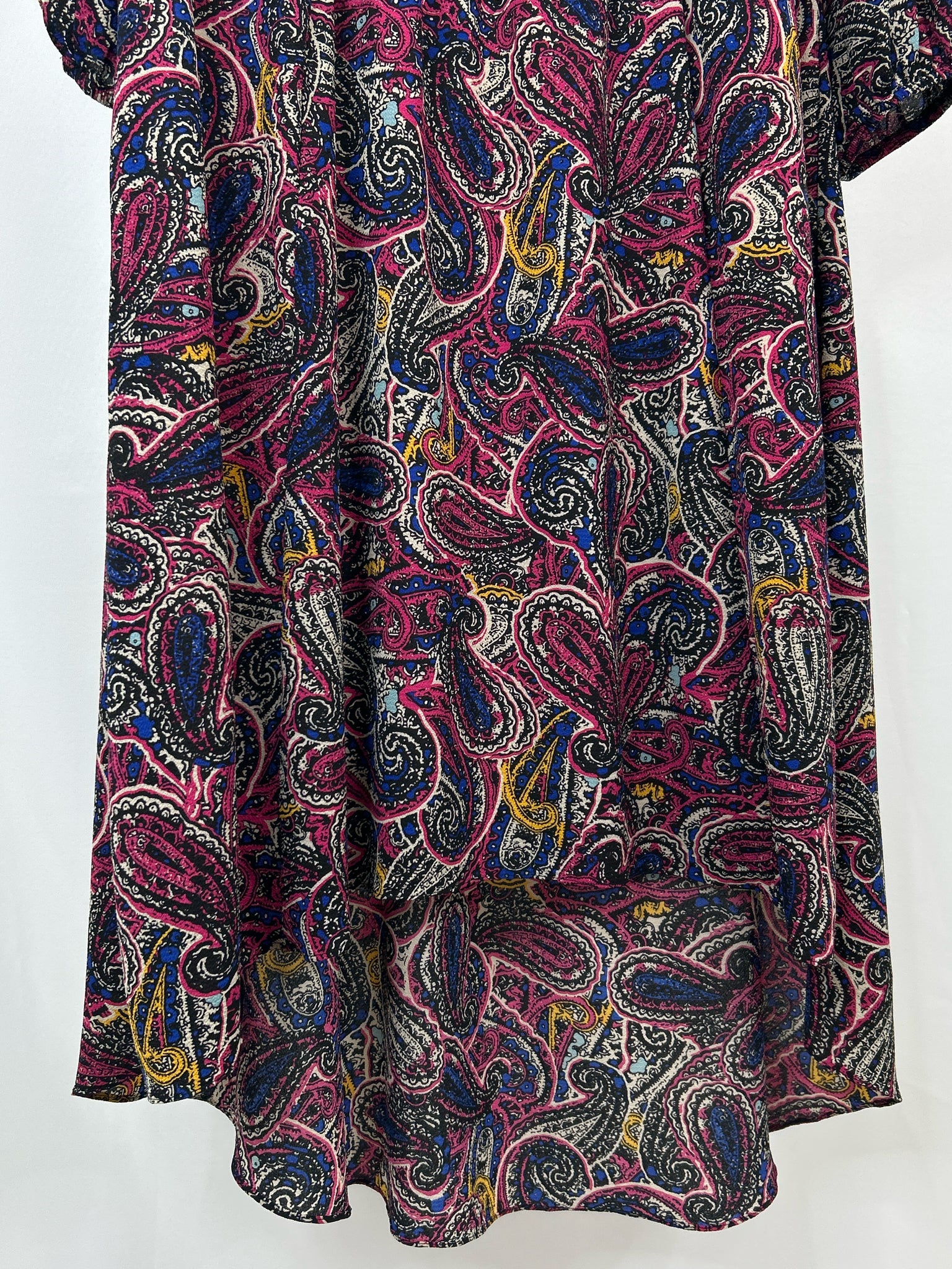 NY COLLECTION Size 2X Fuschia Print Women Dress