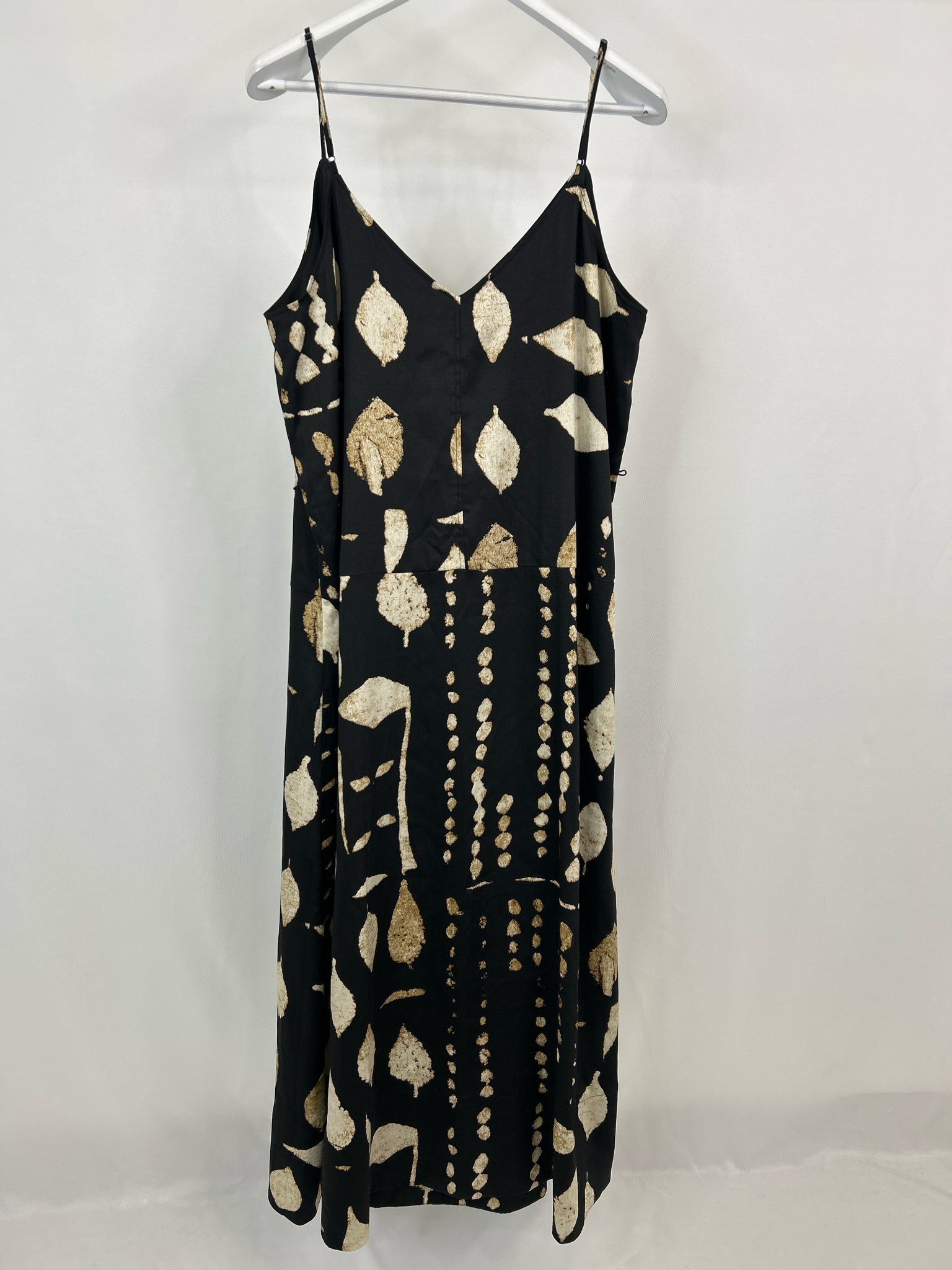 BANANA REPUBLIC NWT Size XL Black Print Women Dress