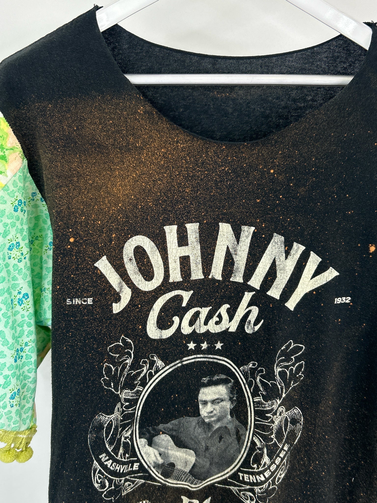 TEXAS TRASH NWOT Size M/L Black Print Women Top