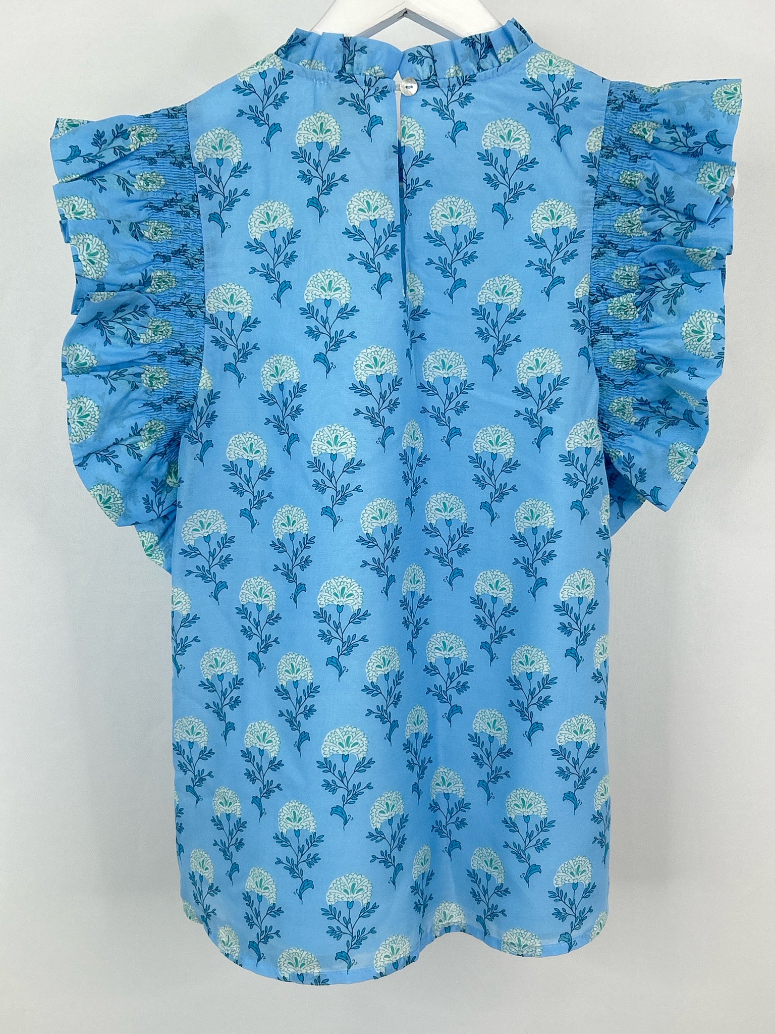 J. MARIE Size XS Blue floral Women Top