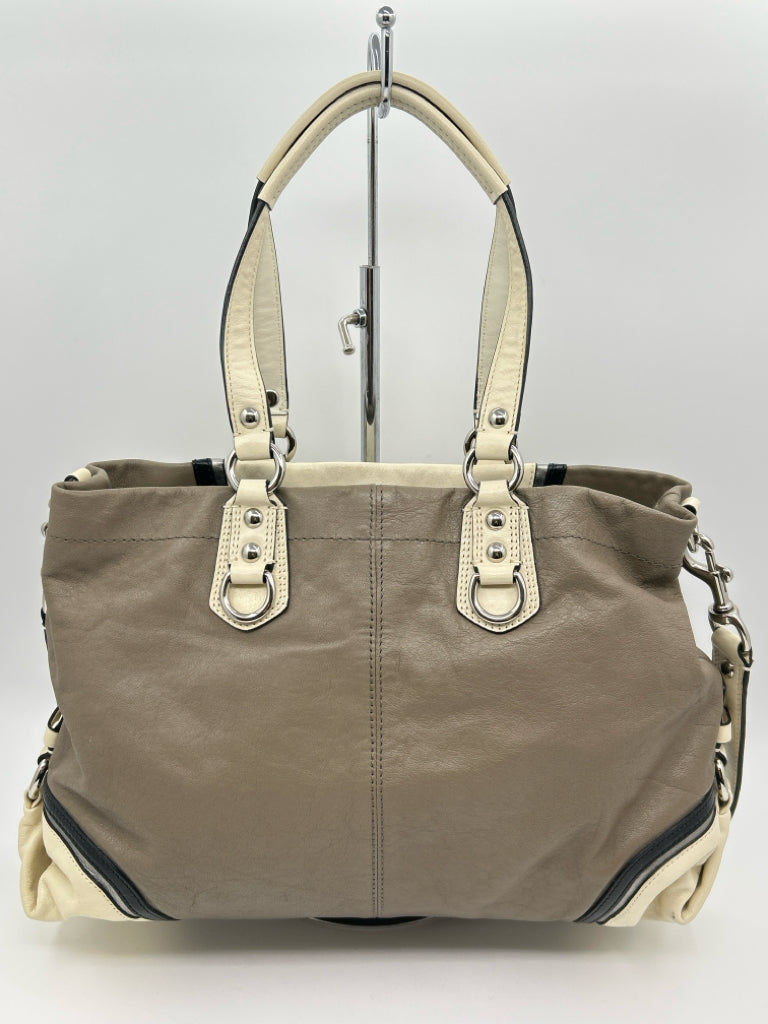 coach TAUPE AND CREAM Purse