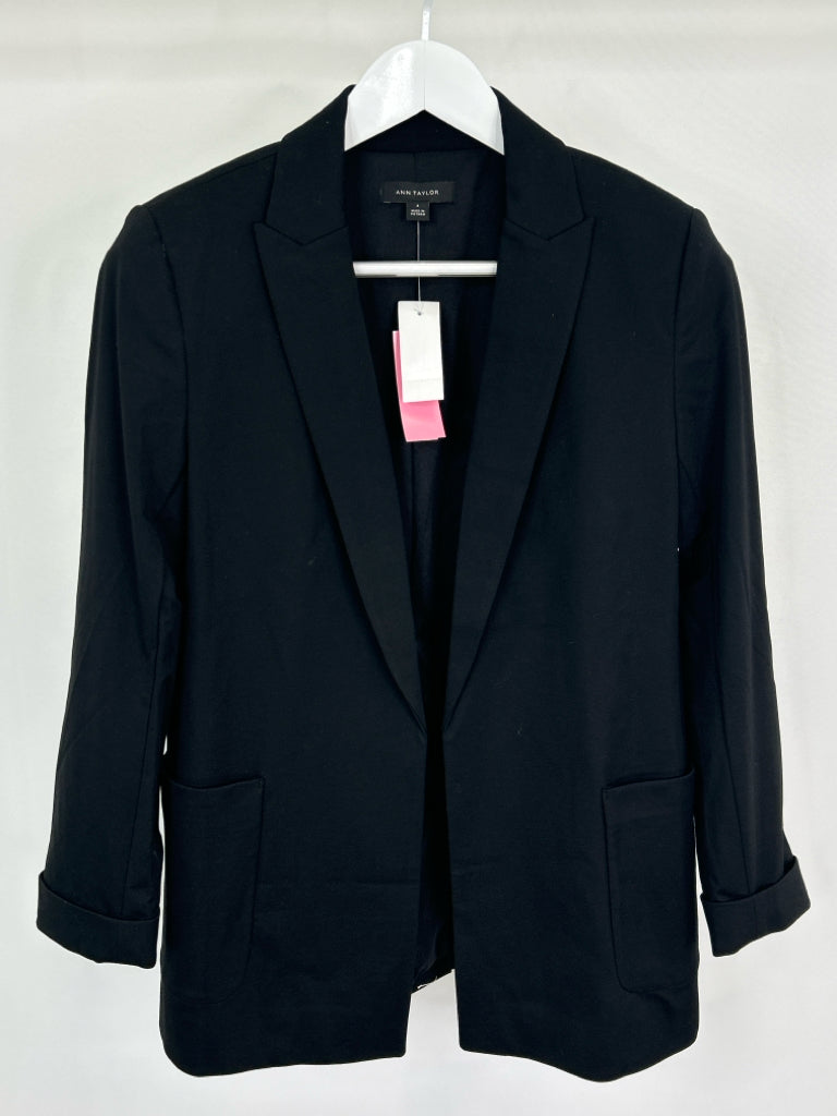 ANN TAYLOR Women Size 4 Black Blazer