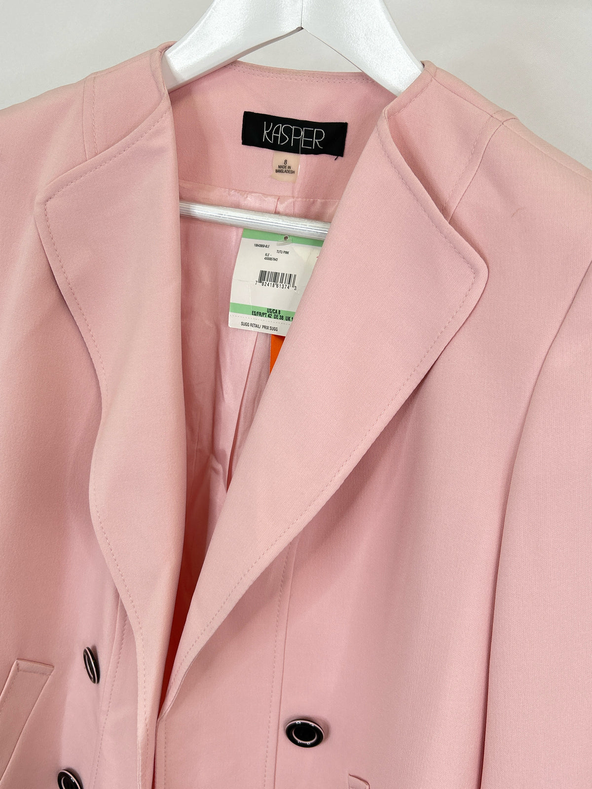 KASPER Size 8 Pink Women Blazer