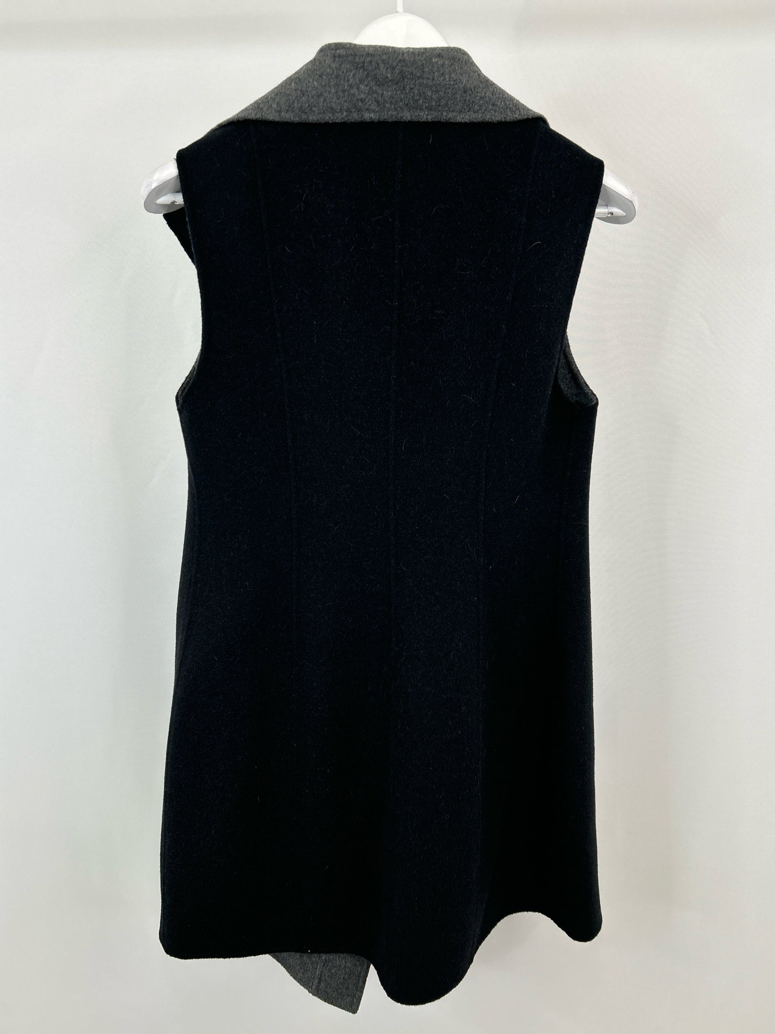 KINROSS Size S Black and Grey Wool Cashmere Women Vest NWT