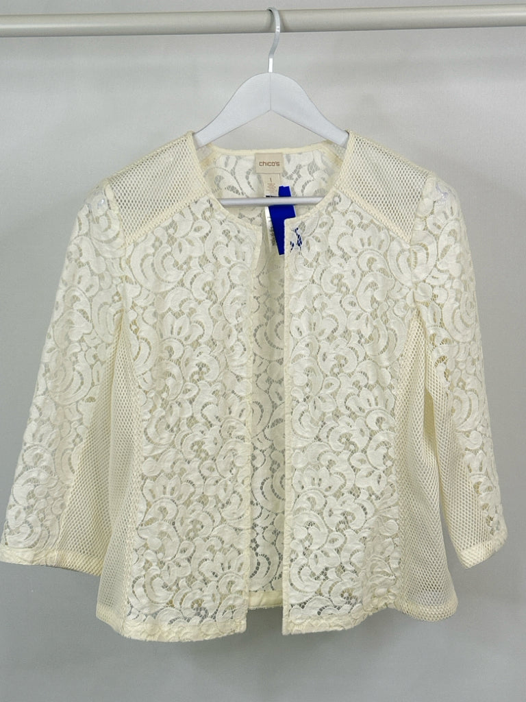 CHICO'S Women Size 8 Ivory Jacket