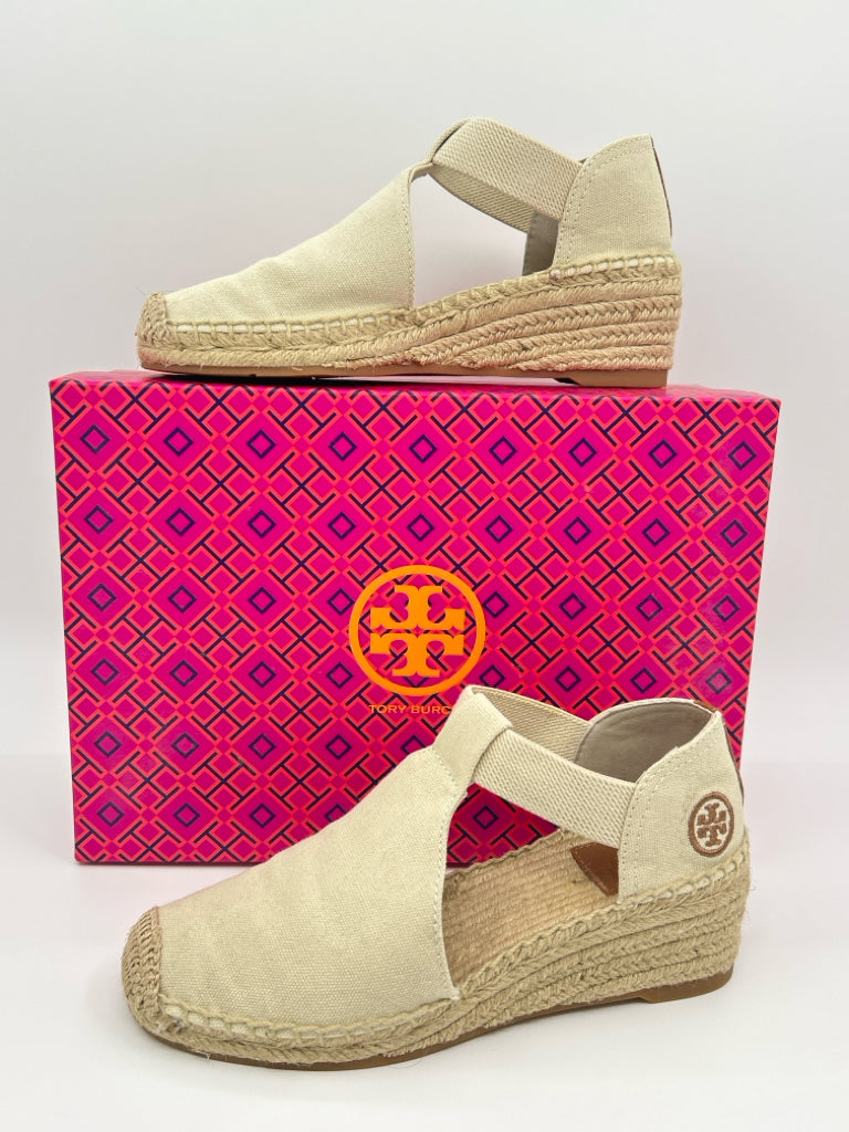 TORY BURCH Women Size 7 Natural Catalina 2 Sandal