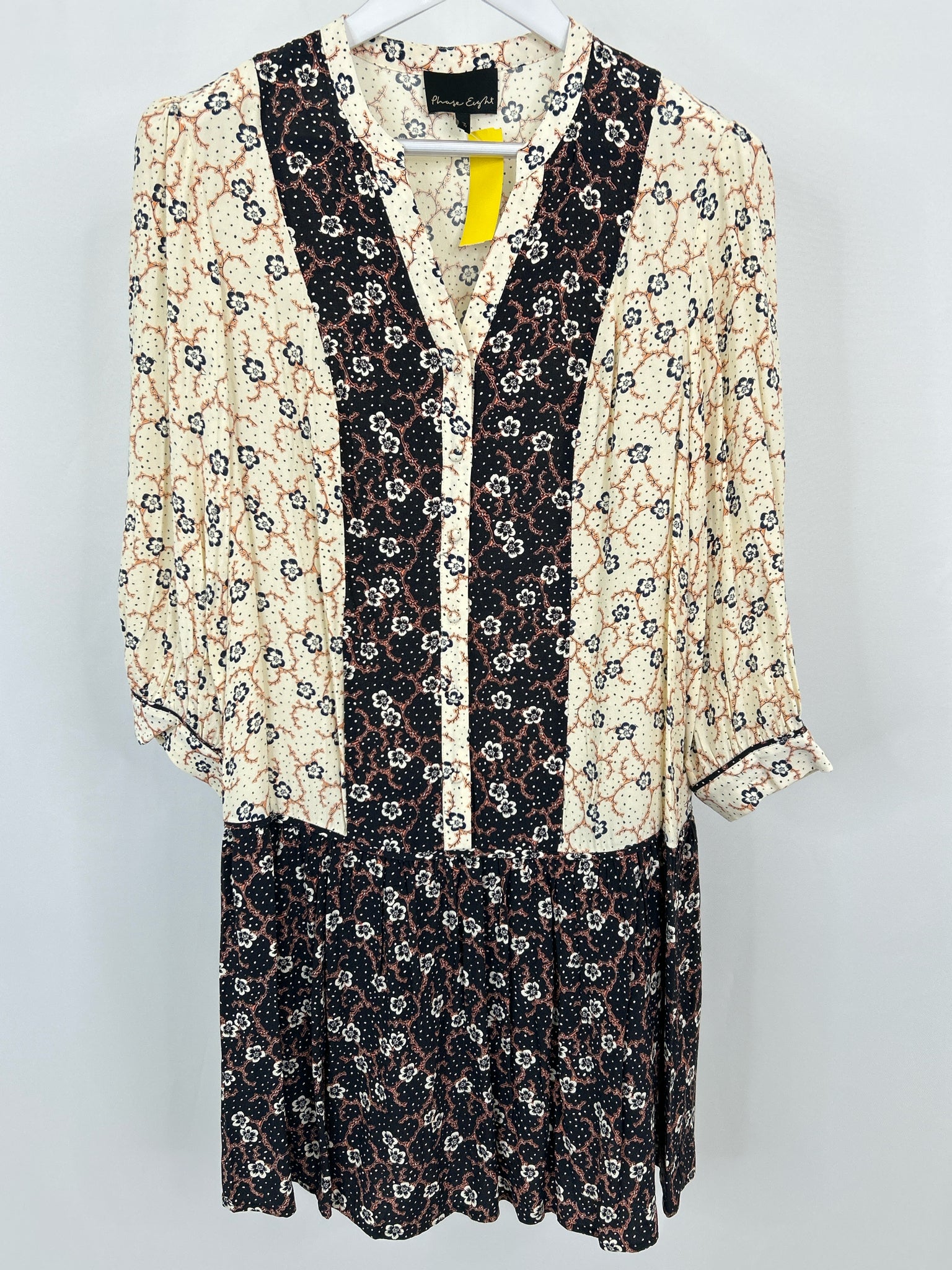 PHASE EIGHT Size M/L Cream Print Women Dress
