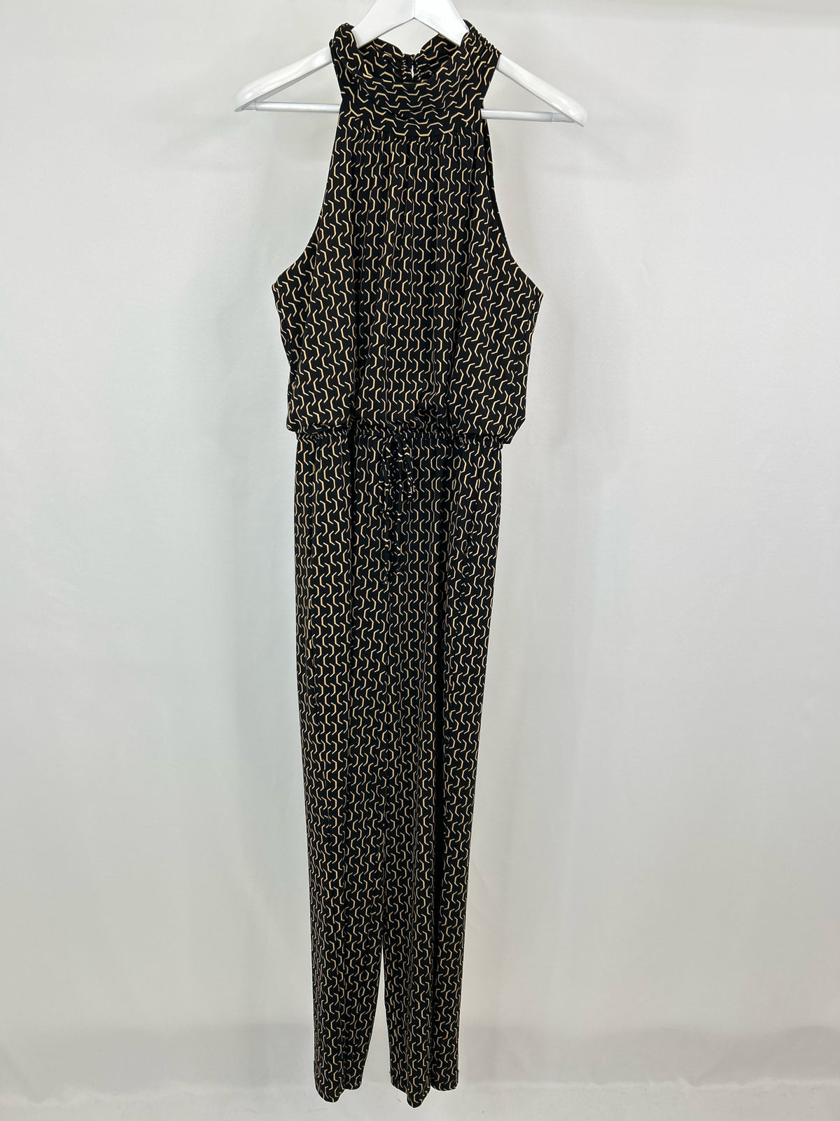 ENFOCUS STUDIO Size 14 Black Print Women Jumpsuit