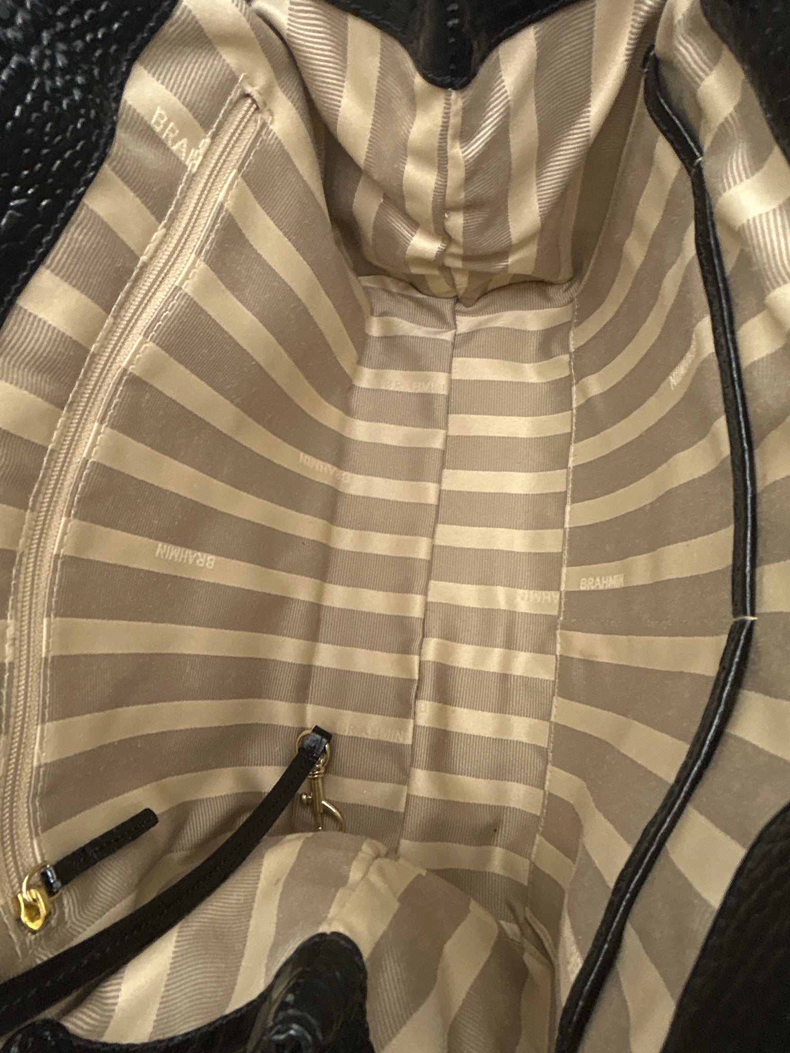 BRAHMIN Black and White Women Purse