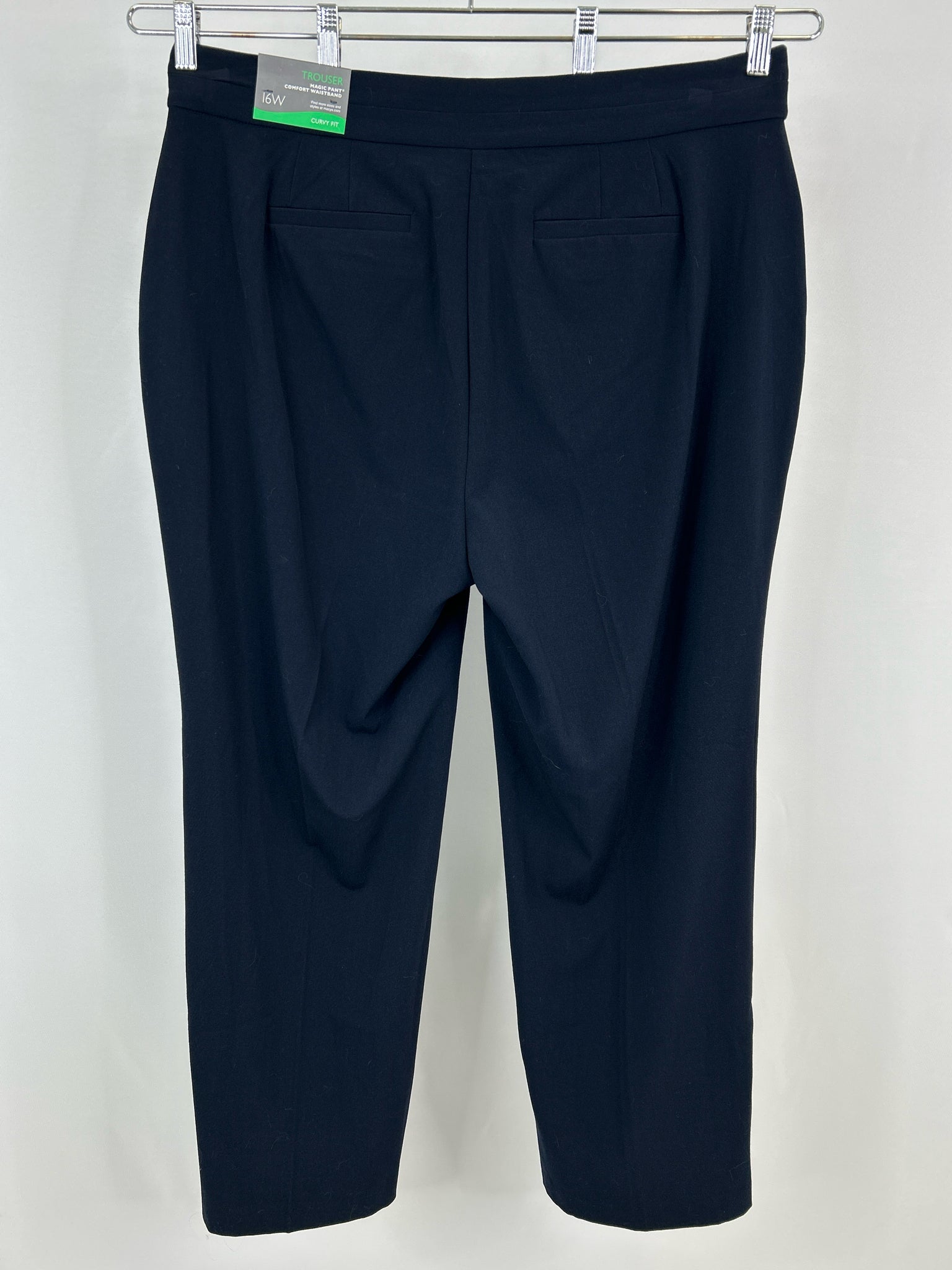 JM COLLECTION Size 16W Navy Women Pants