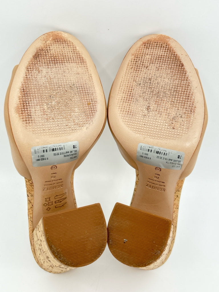 SCHUTZ Size 7B nude Sandal