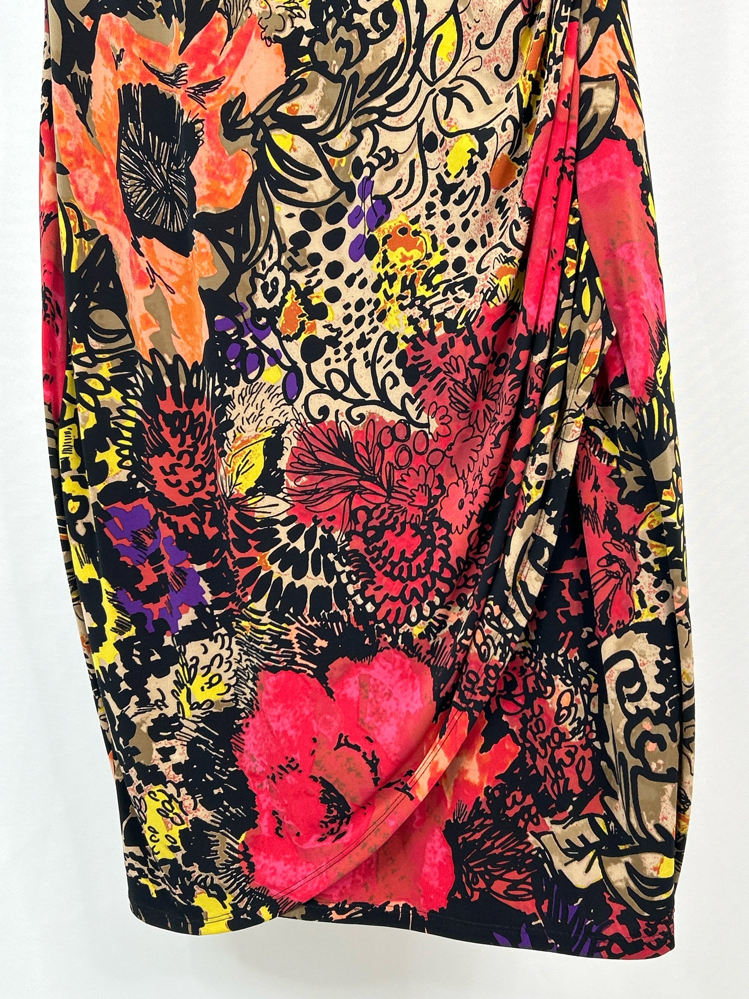 JONES NEW YORK Size 16 Red Print Women Dress