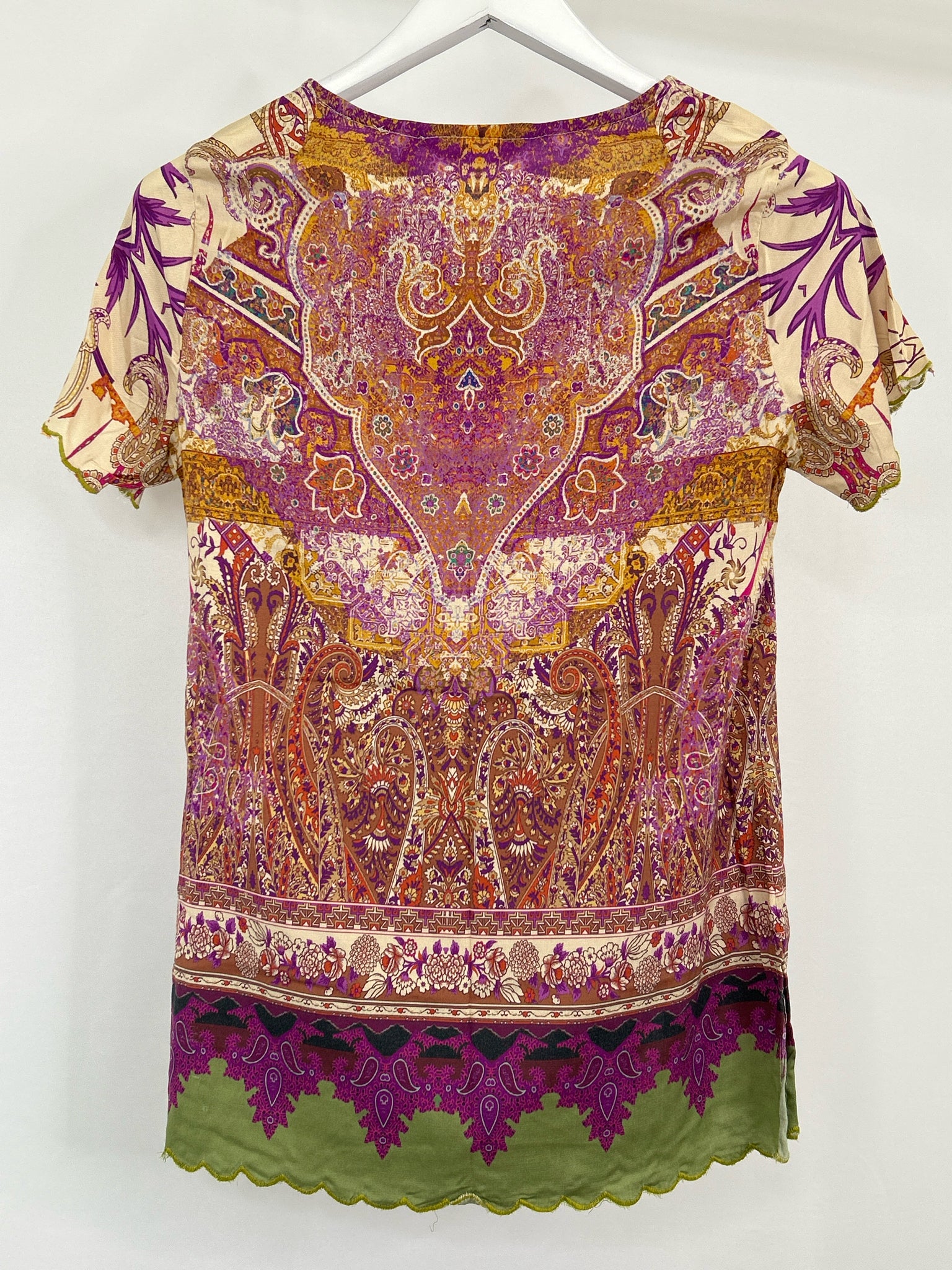 SOFT SURROUNDINGS Size XS Burgundy Print Women Top