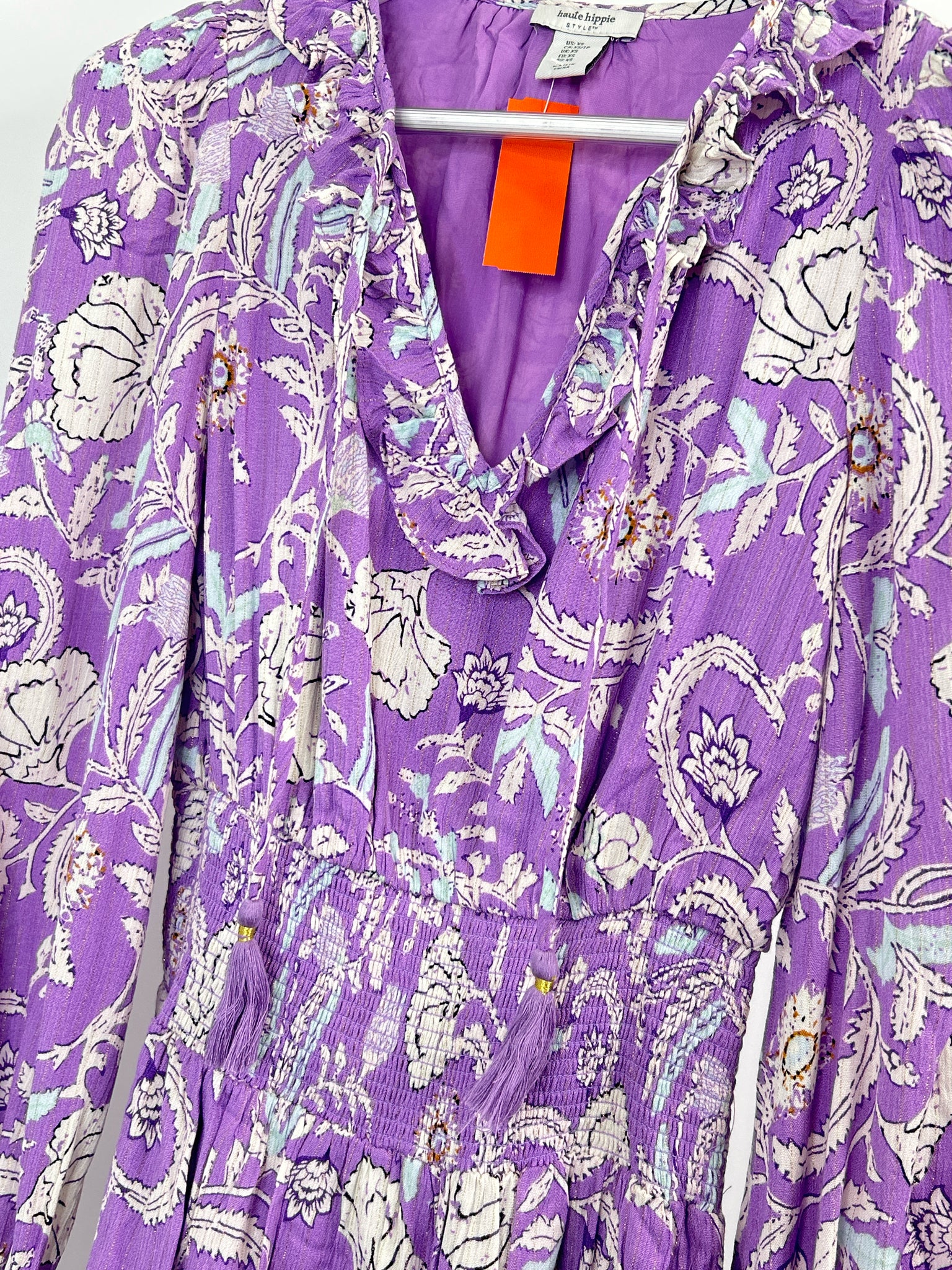 HAUTE HIPPIE Size XS PURPLE FLORAL Women Dress