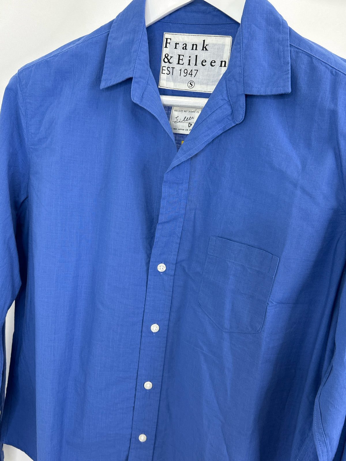 FRANK & EILEEN Size S Blue Women Shirt