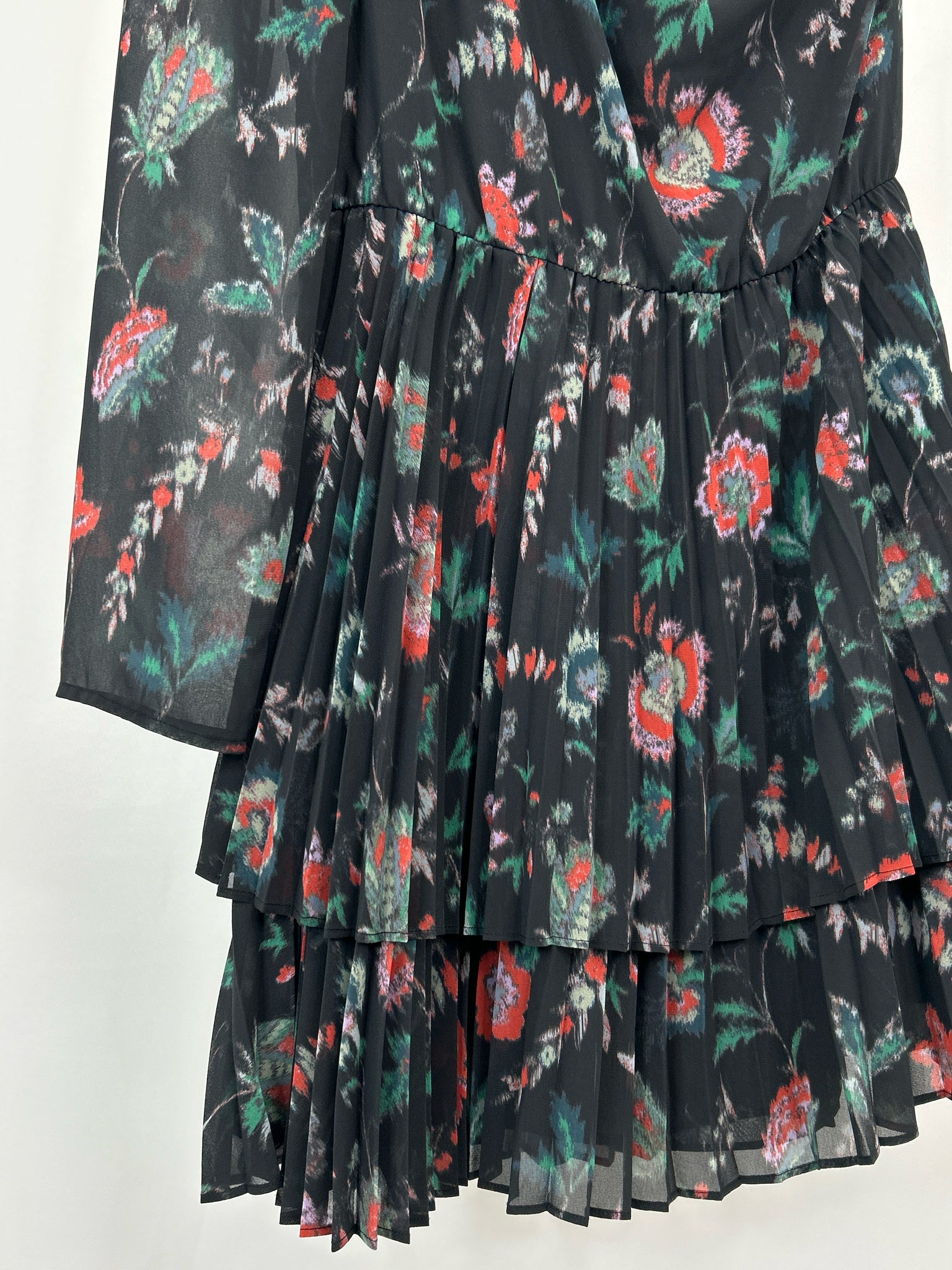 DEREK LAM Size S/M Black Print Women Dress