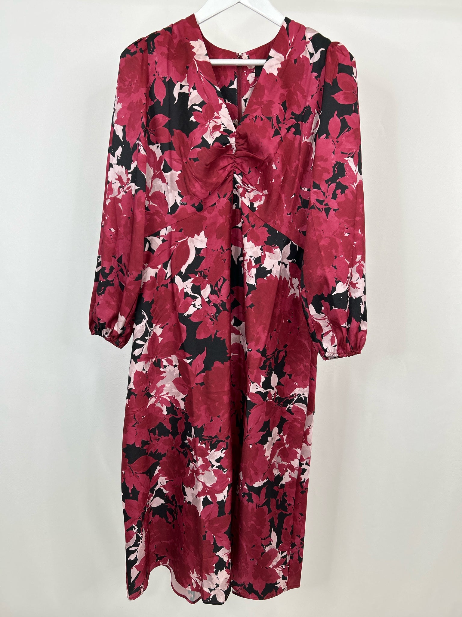 BANANA REPUBLIC Size 12 Red Floral Women Dress NWT