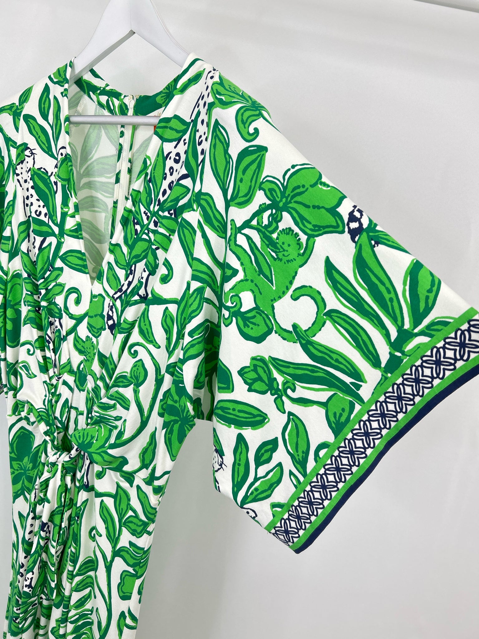 LILLY PULITZER Size 16 GREEN & WHITE Women Dress