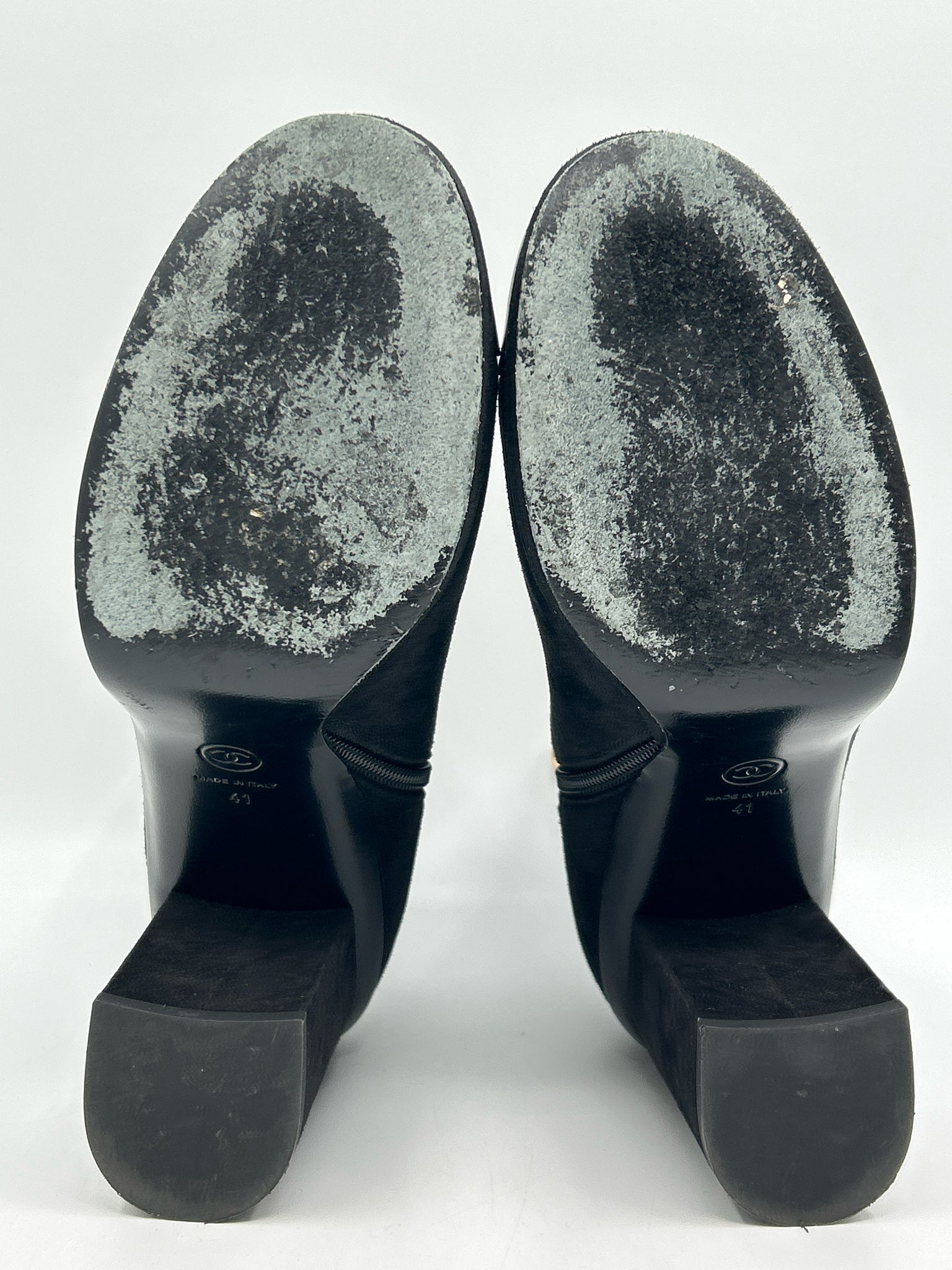 CHANEL Size 41/10 Black Women Booties