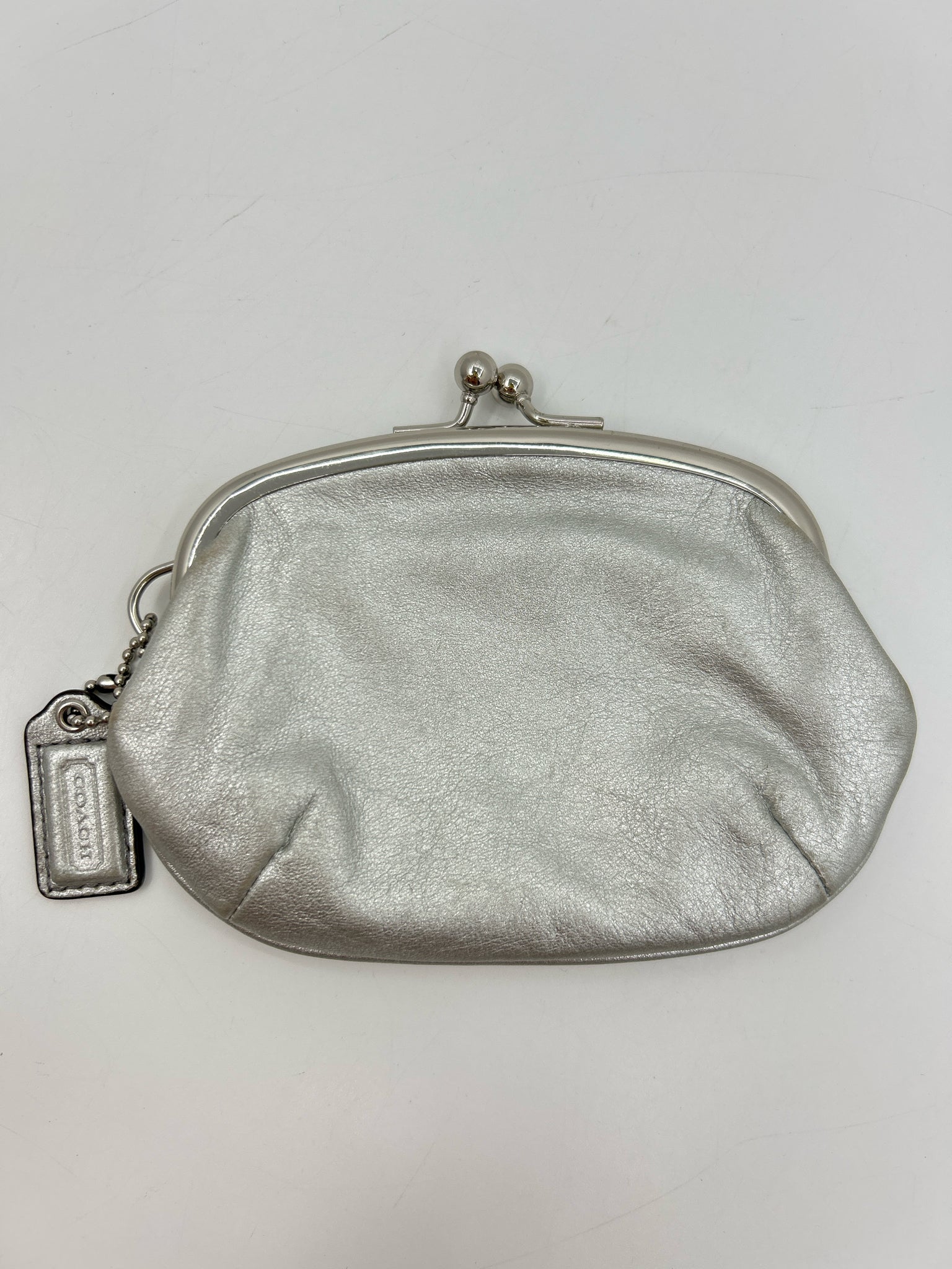 Coach Silver Metallic Women Purse