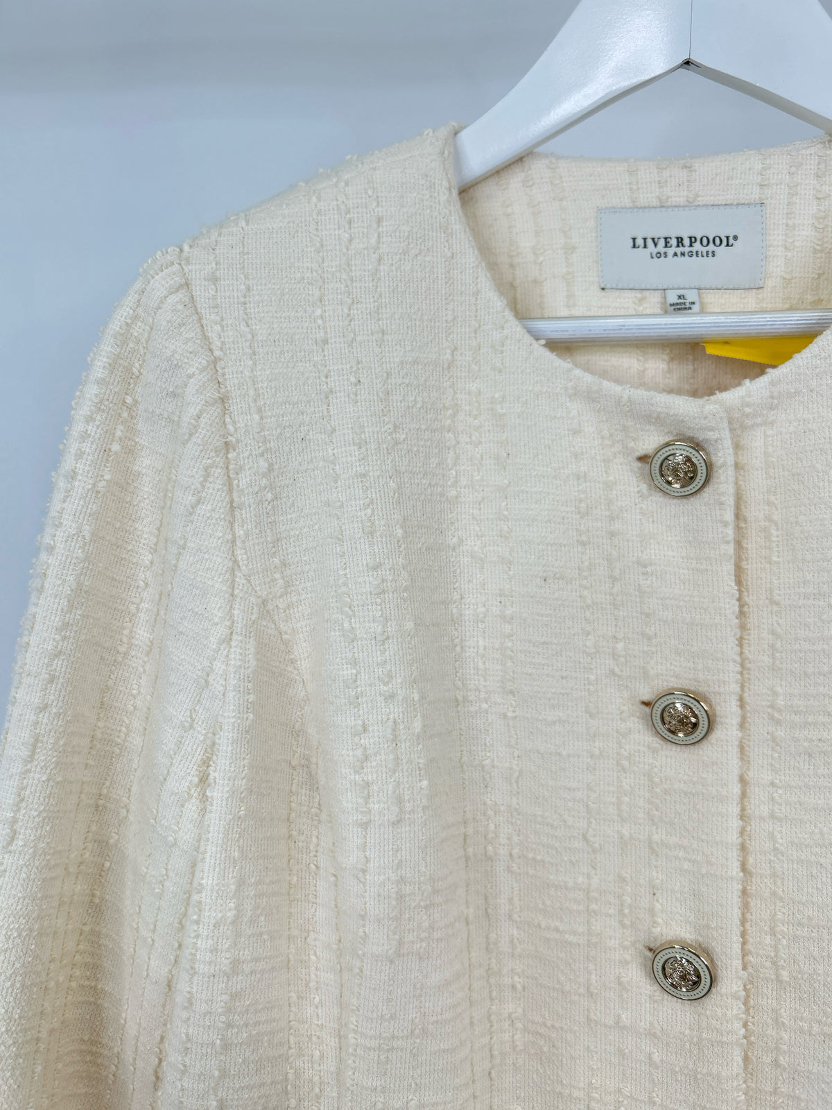 LIVERPOOL Size XL Cream Women Blazer