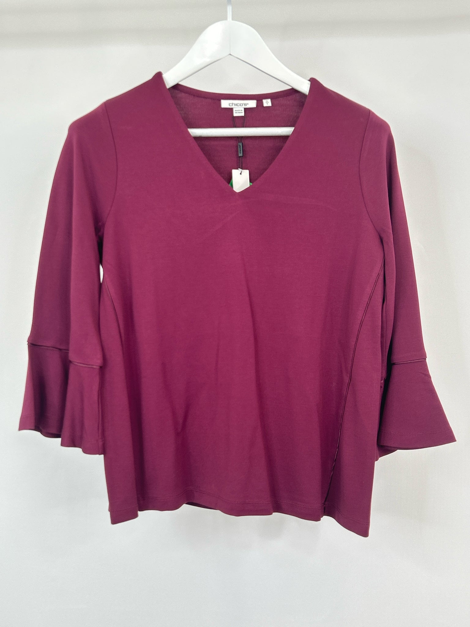 CHICO'S Size S Maroon Women Top