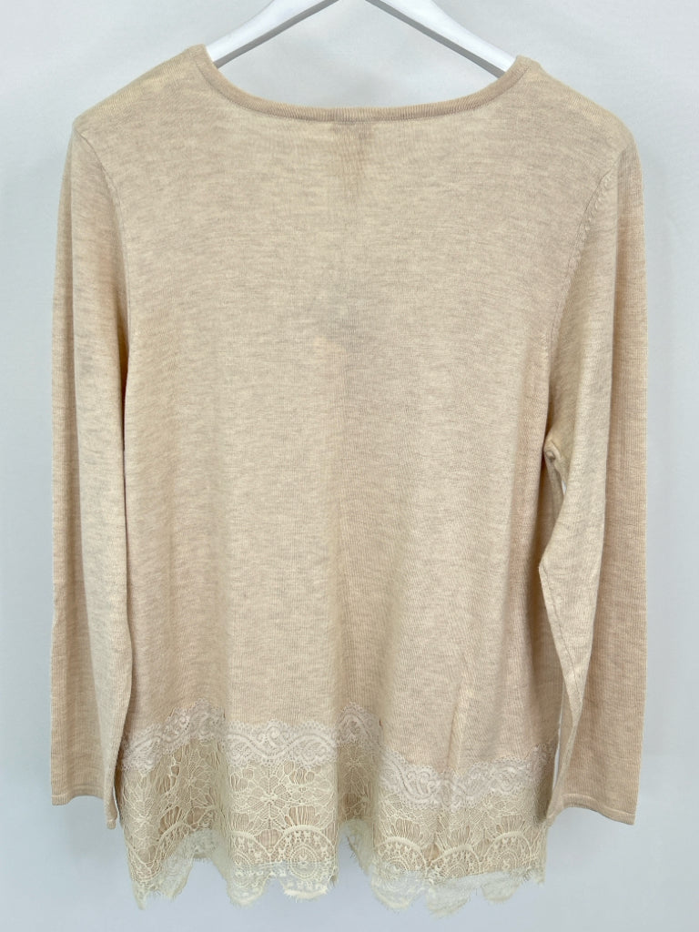 CHICO'S Women Size 16 Beige Sweater