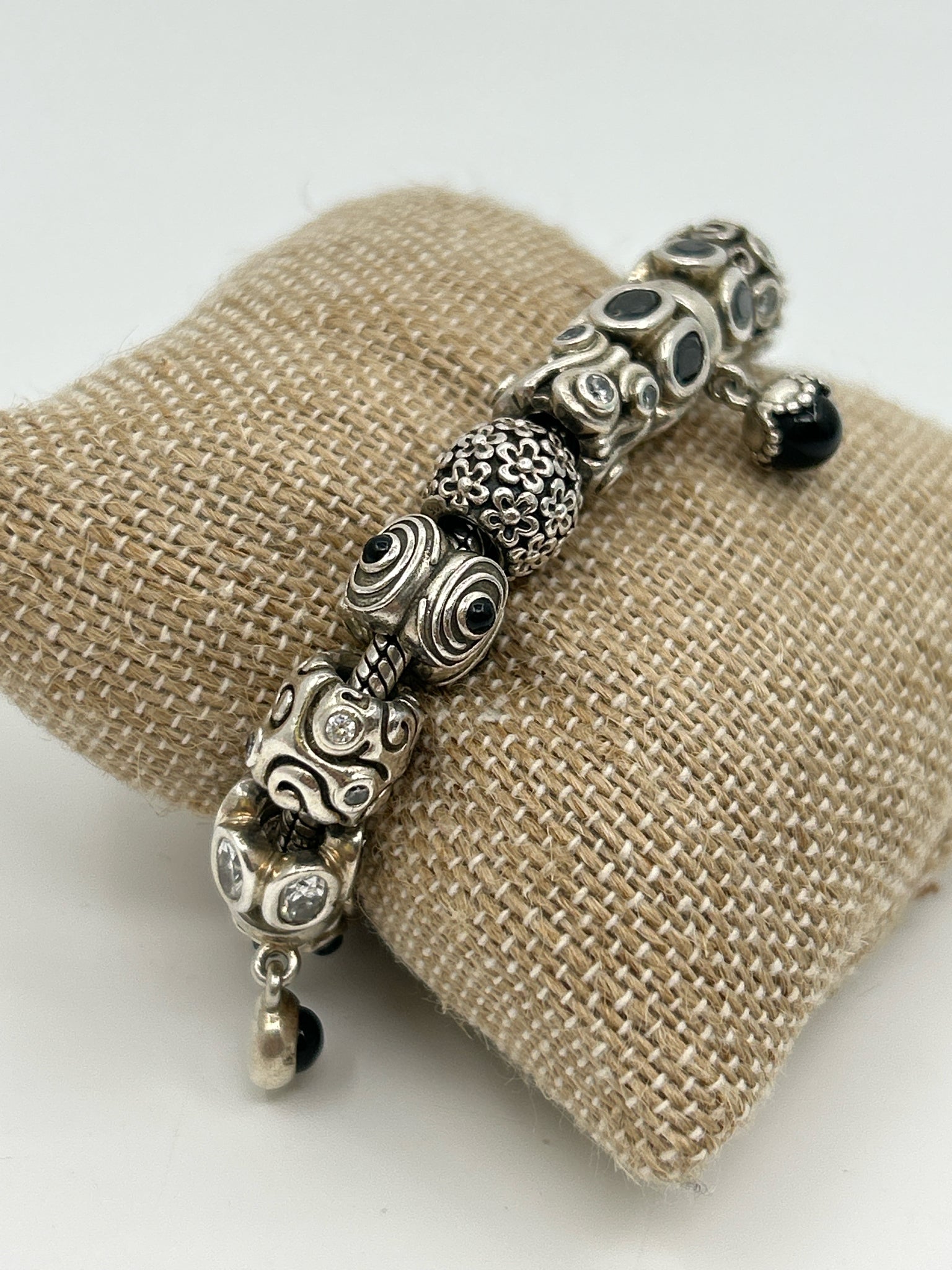 PANDORA Silver & Black Bracelet