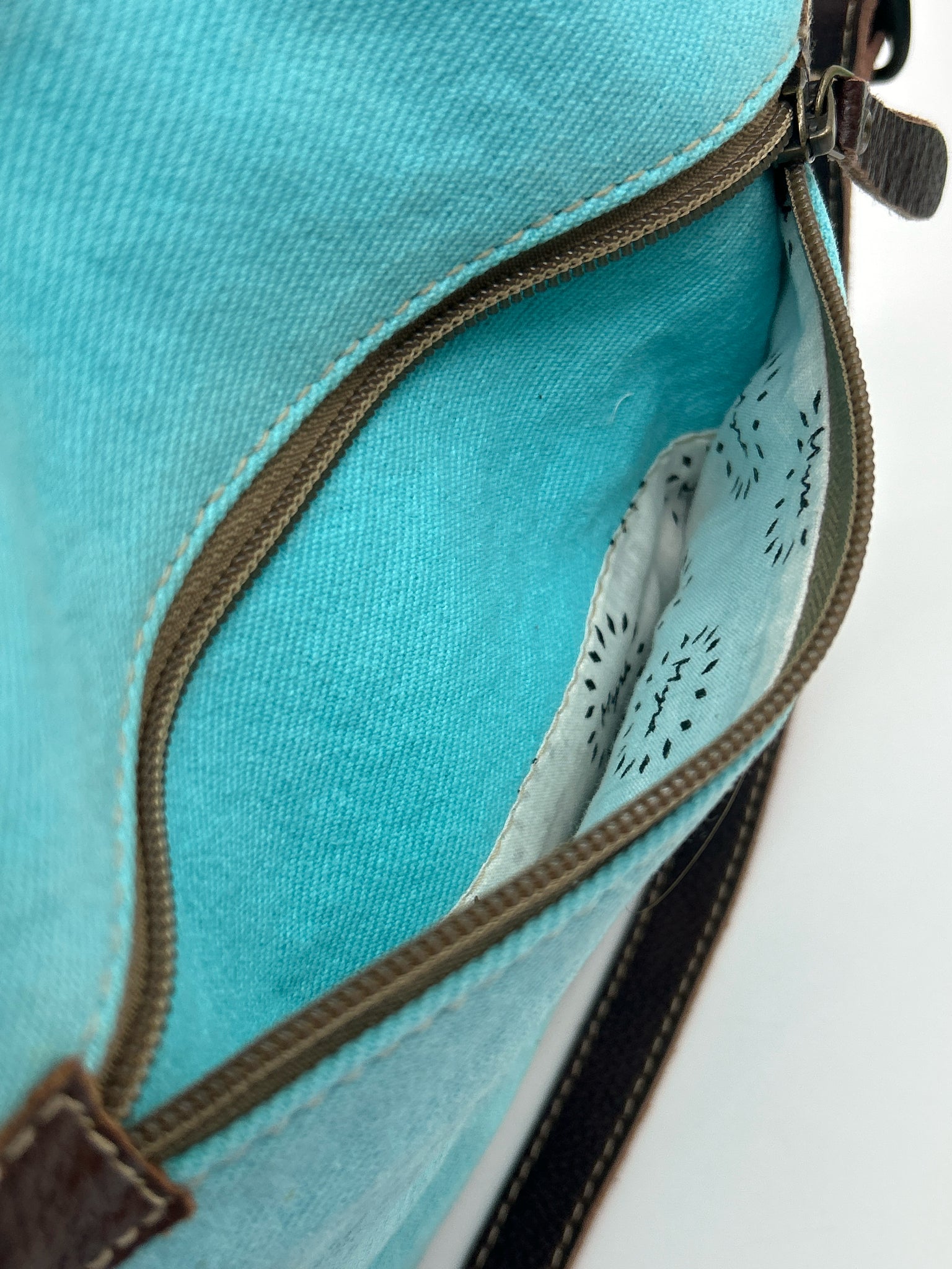 MYRA BAG Blue and Brown Women Purse
