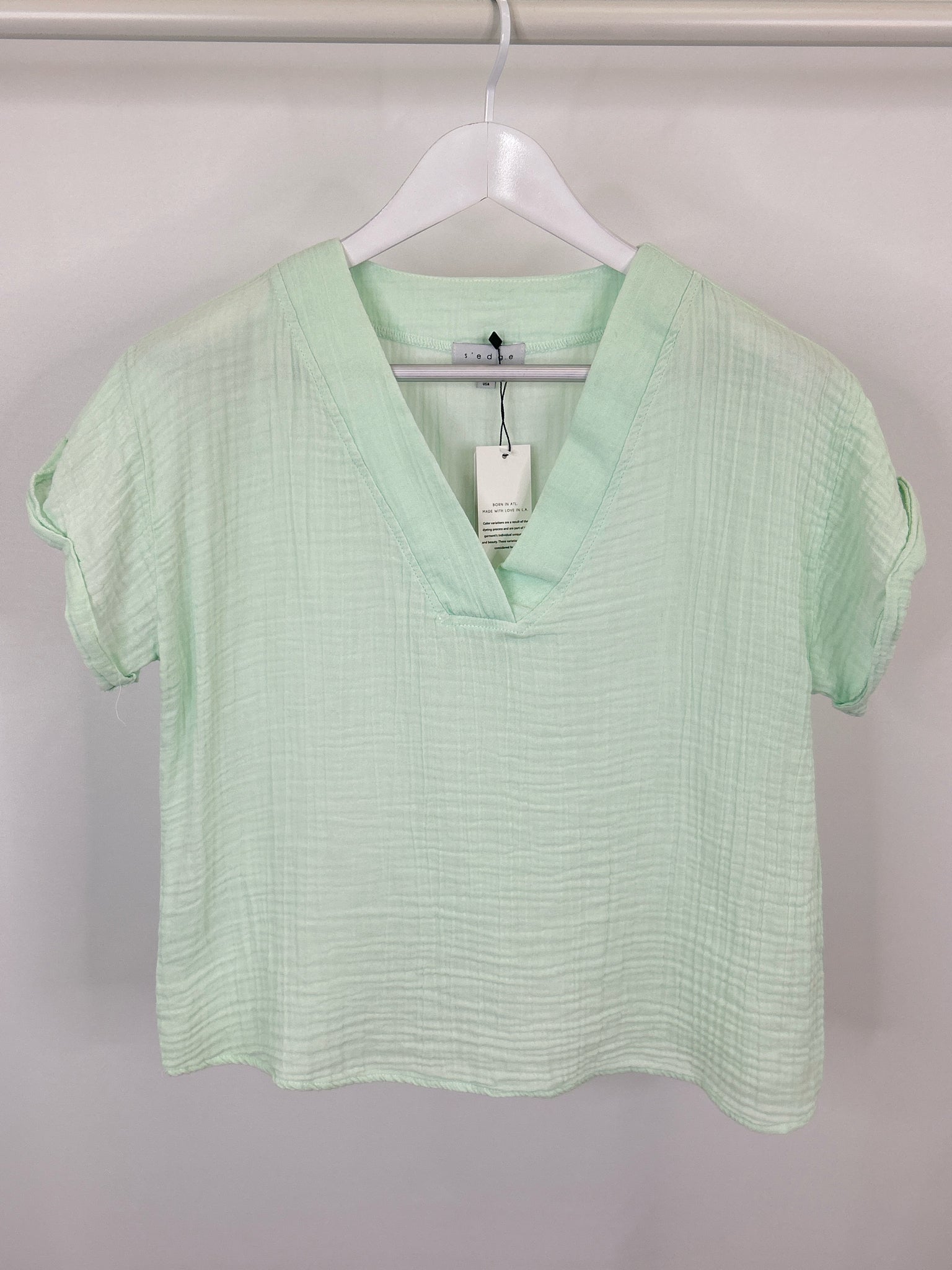S'EDGE Size S Mint Green Women Top NWT