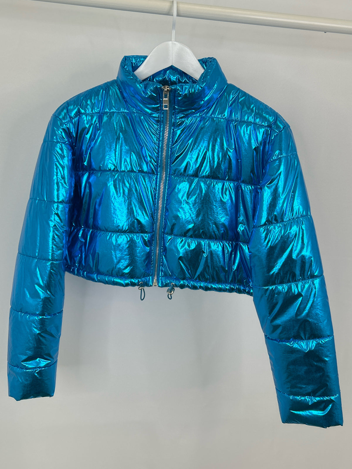 STEVE MADDEN Size M METALLIC BLUE Women Jacket