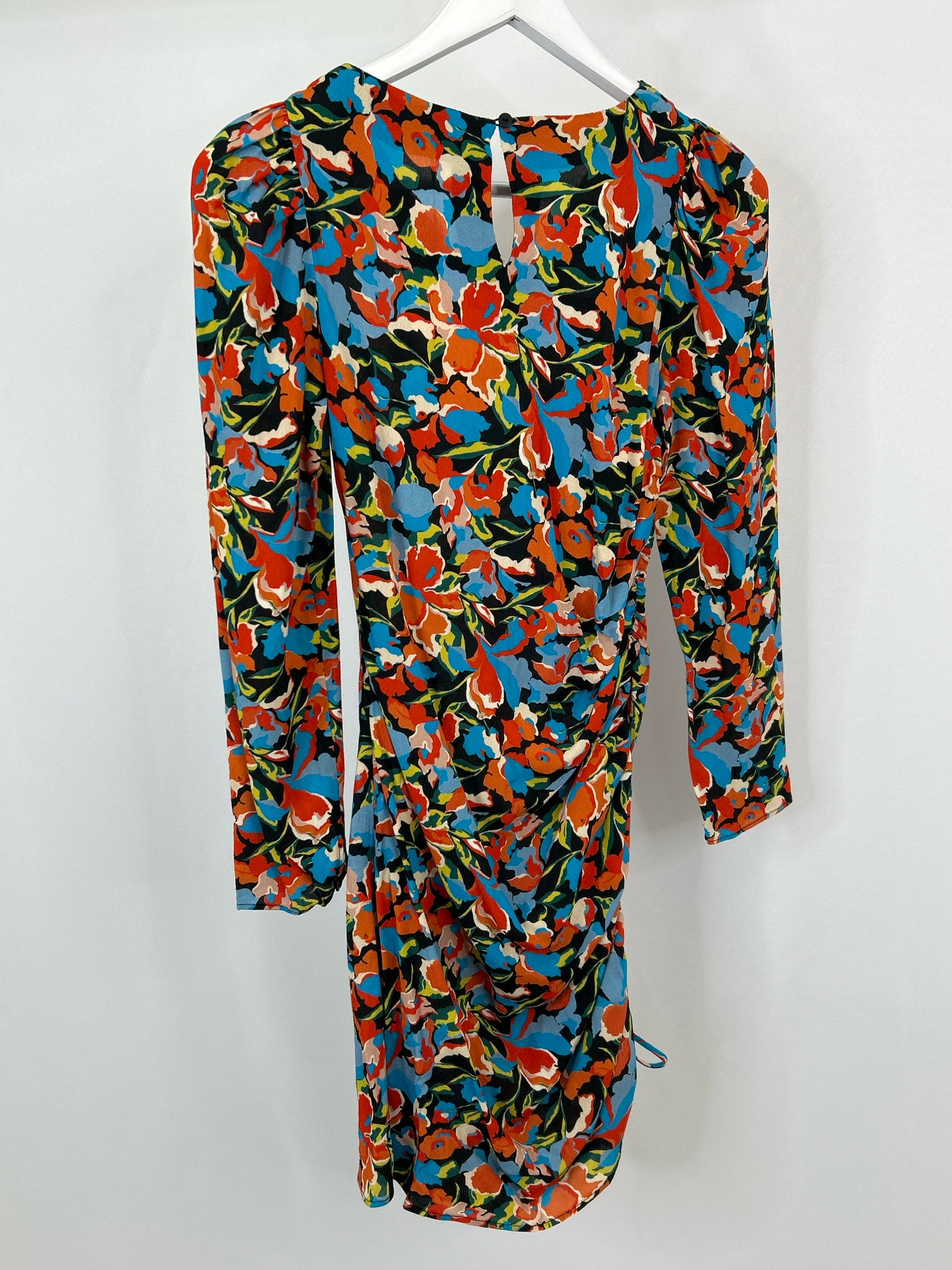 ZARA Size XS Orange Print Women Dress