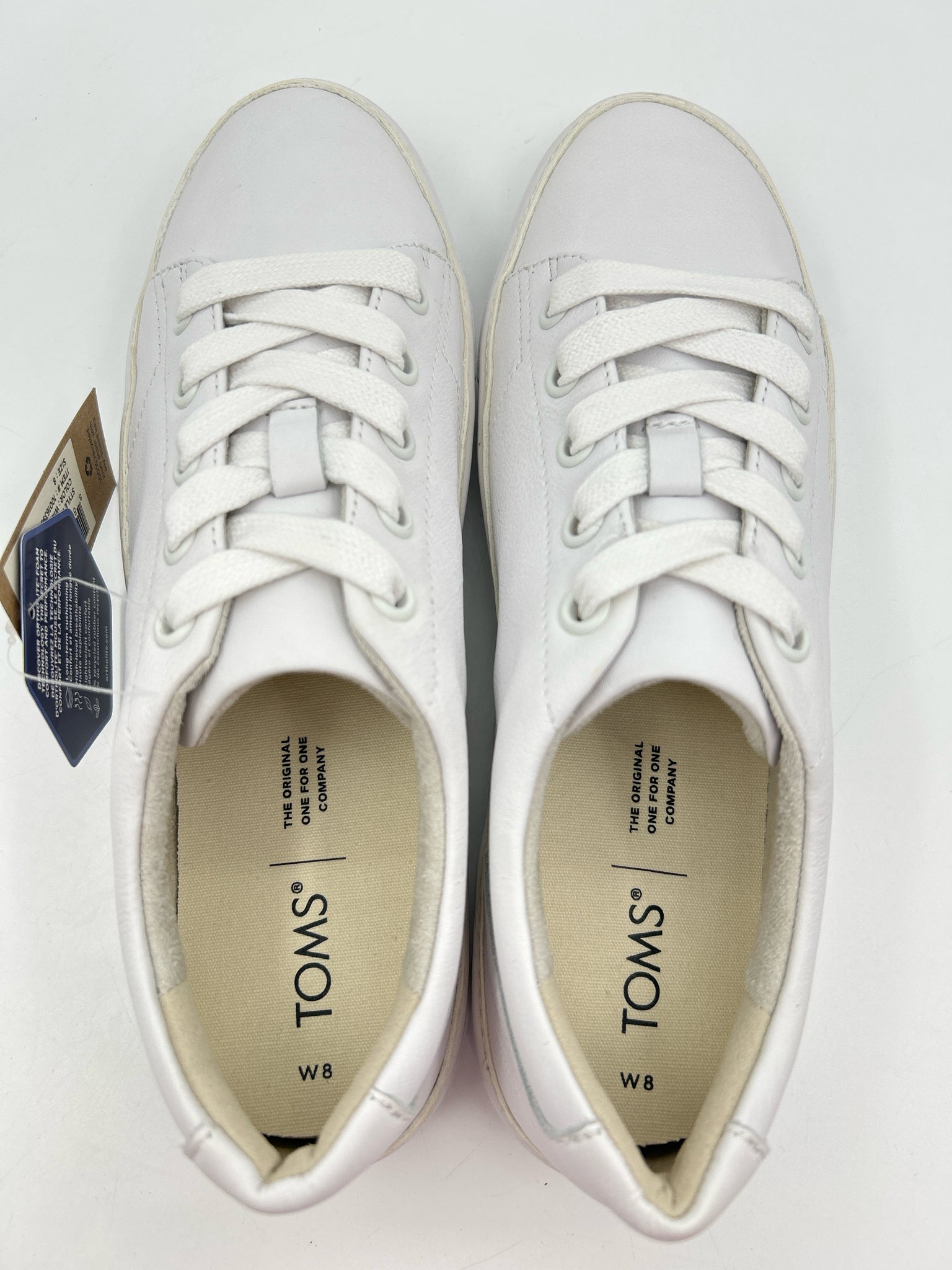 TOMS Size 8 White Women Sneakers
