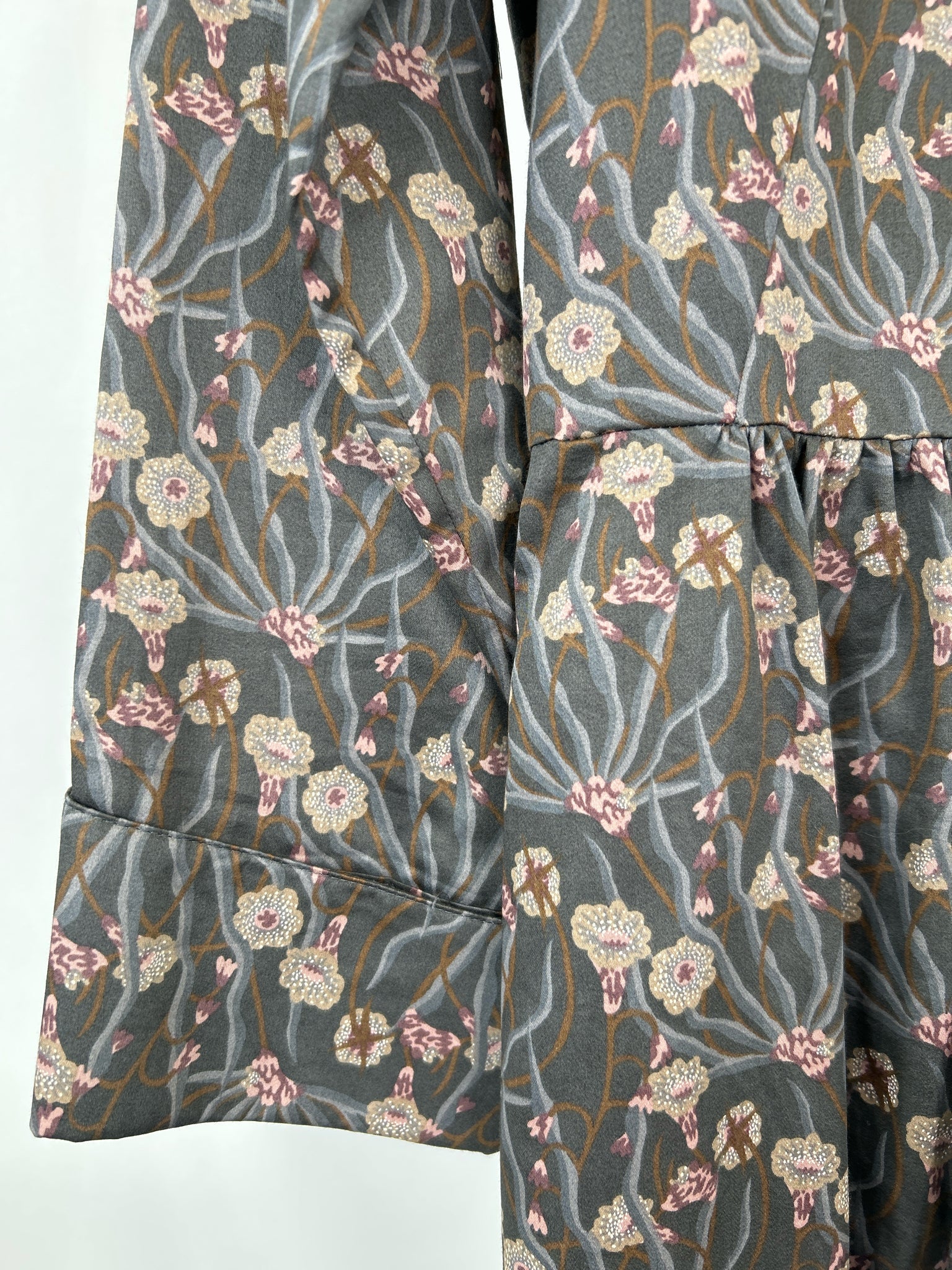 BROOKS BROTHERS Size 14 Gray print Women Dress