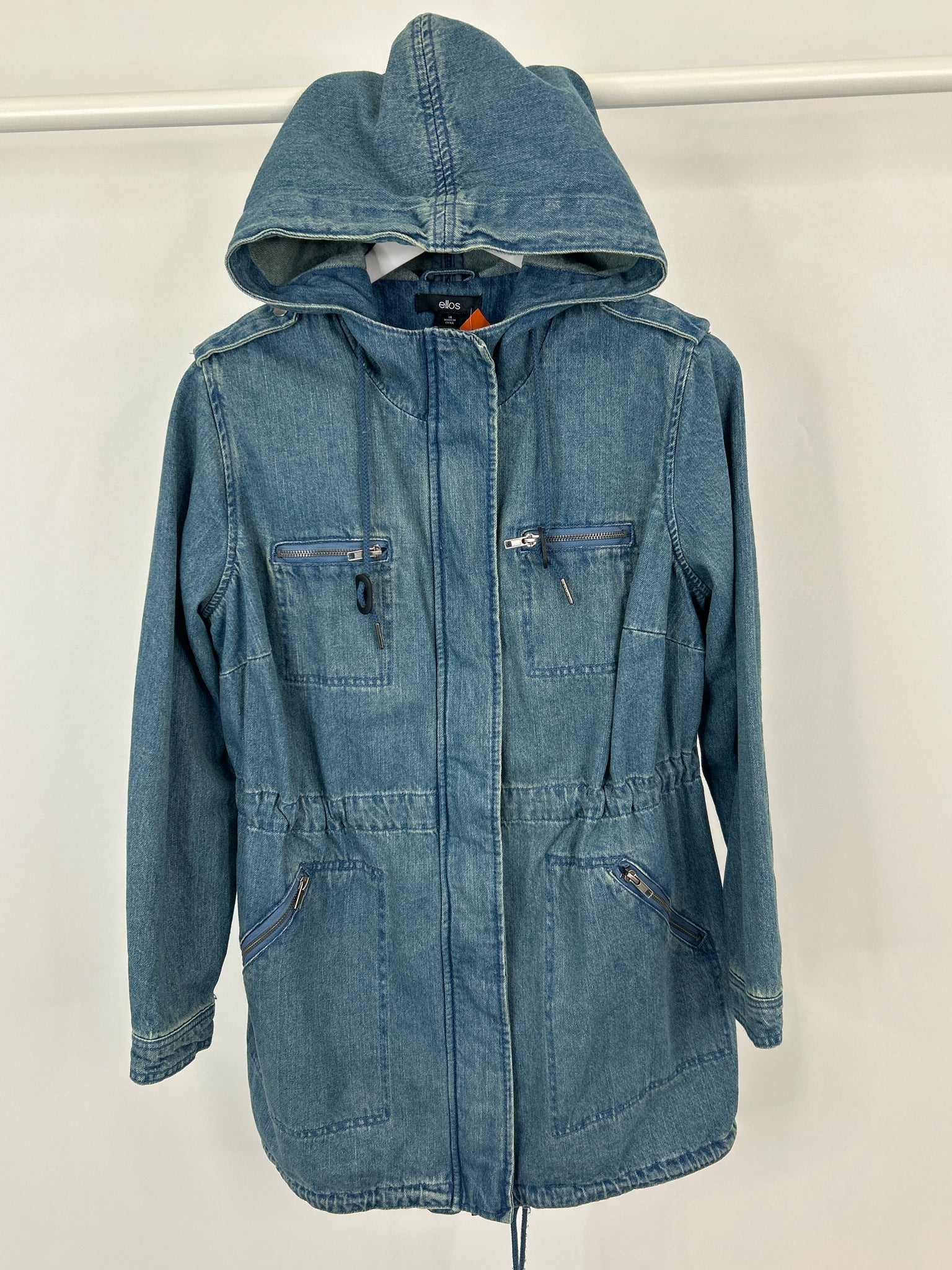 ELLOS Size 14 BLUE DENIM Women Jacket