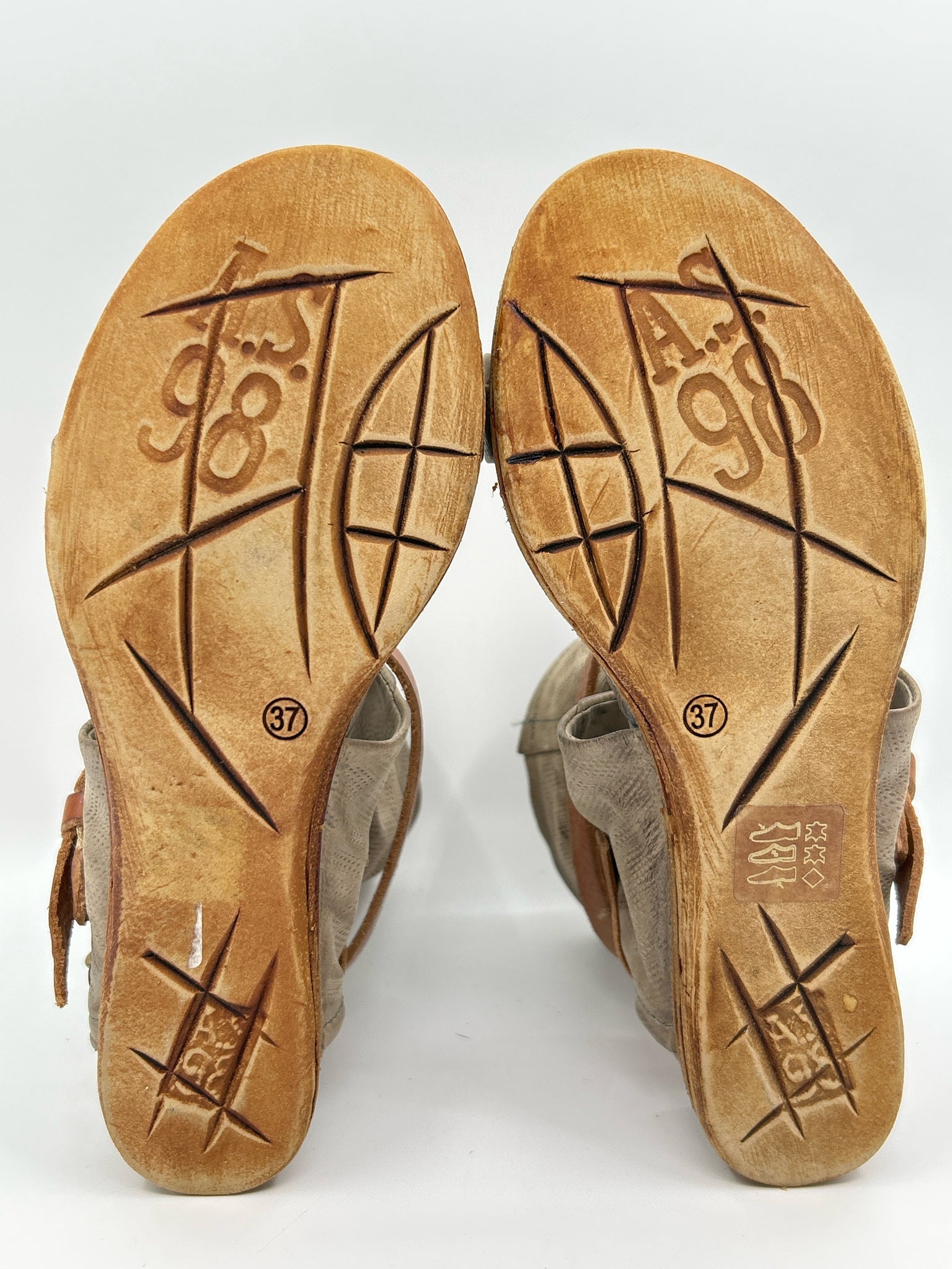 A.S. 98 Size 37 Grey and tan Women Sandal